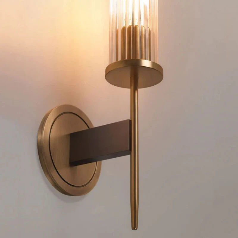 Solid Brass Wall Sconce with Glass Shade E26 15.7" Lamp - Image 6