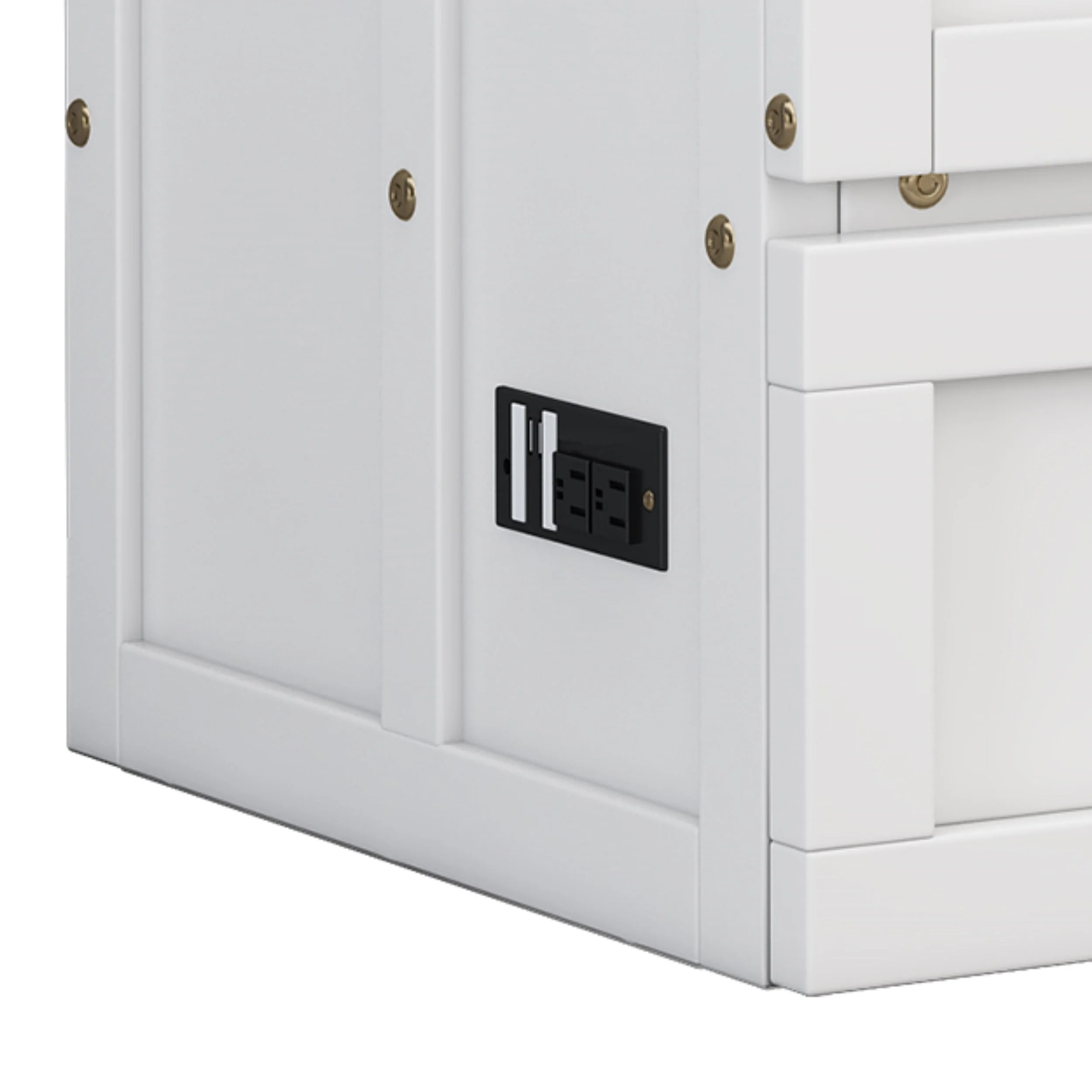 Solid Pine Murphy Bed Chest with Charging Station and Large Storage Drawer - Image 10