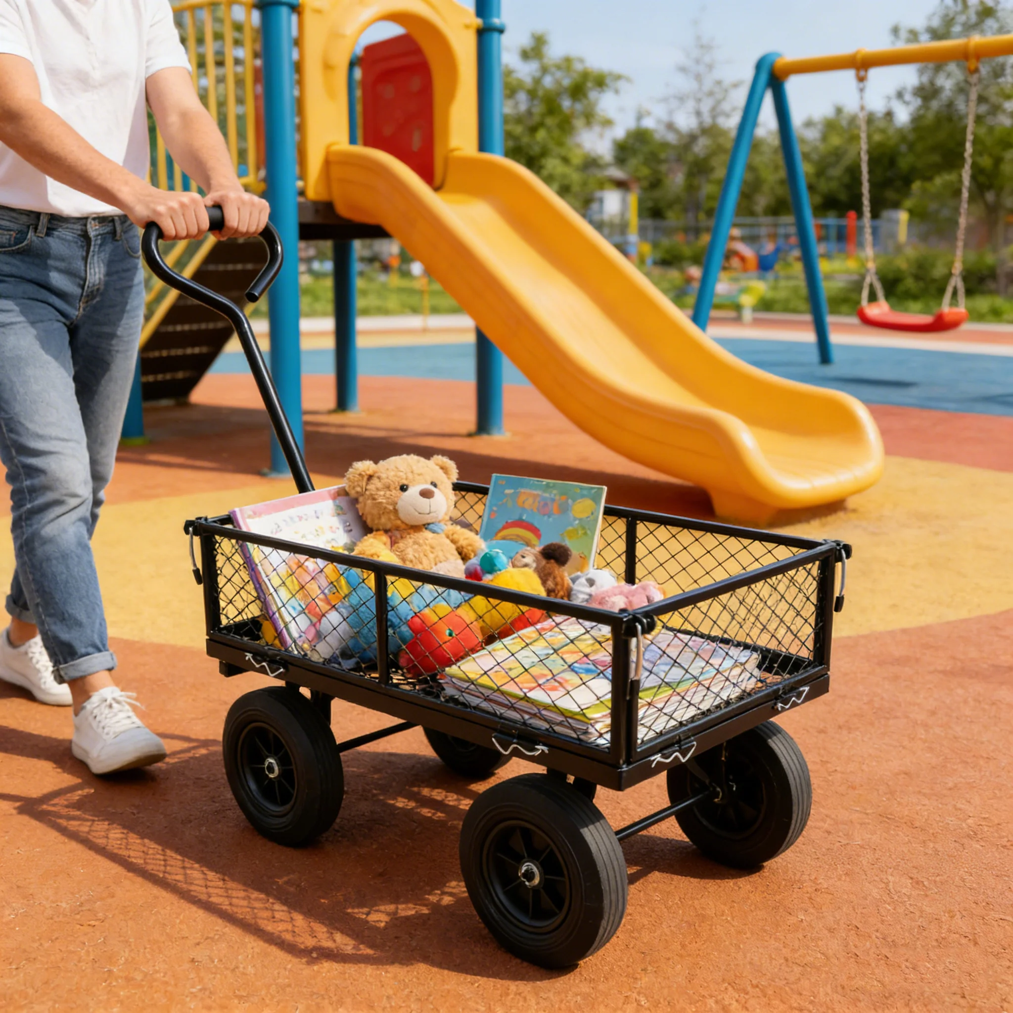 Solid Wheels Garden Cart Wagon - Image 13