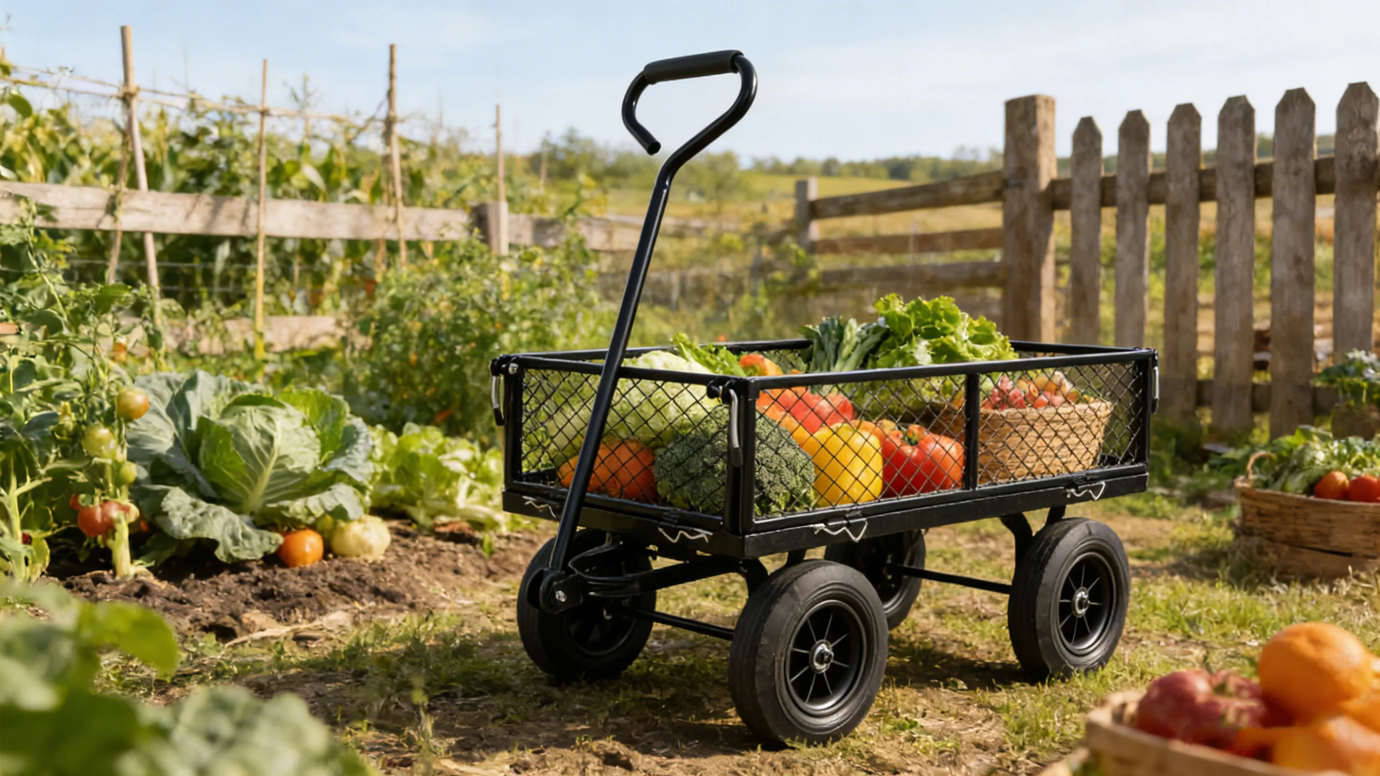 Solid Wheels Garden Cart Wagon - Image 27