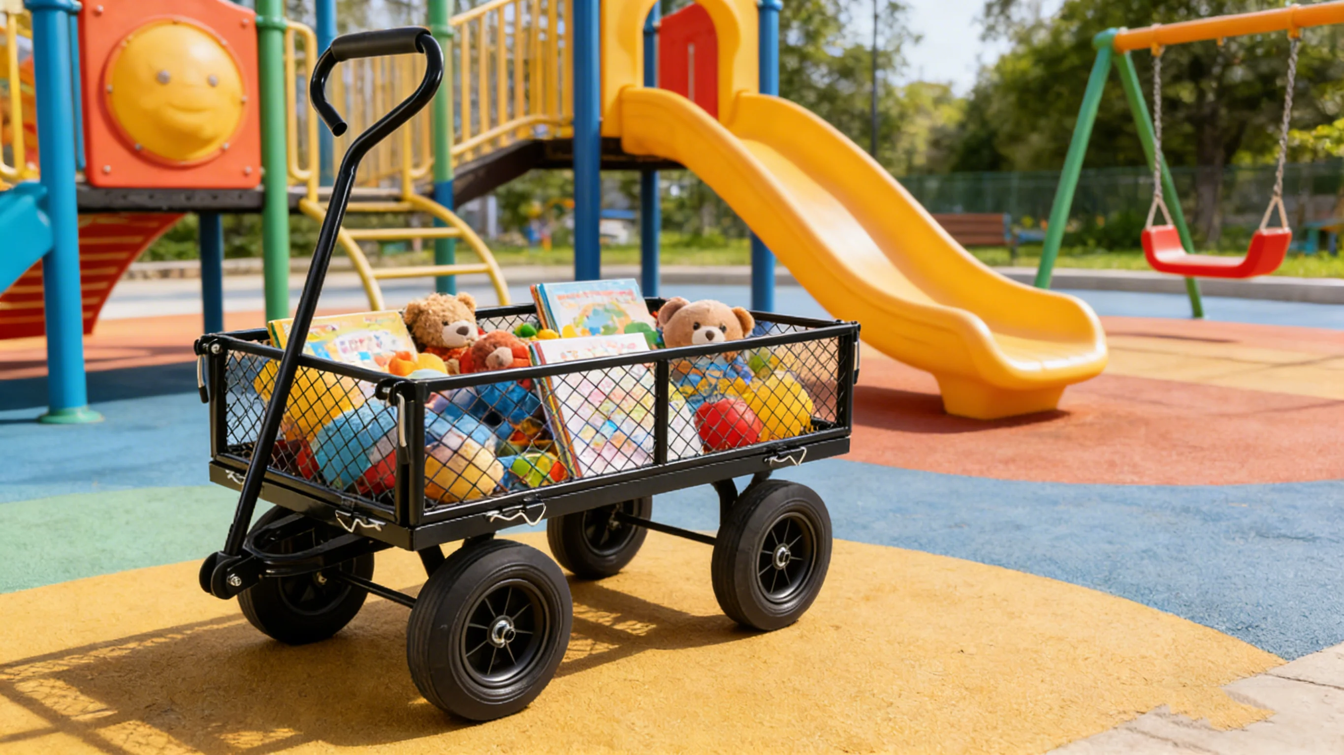 Solid Wheels Garden Cart Wagon - Image 28