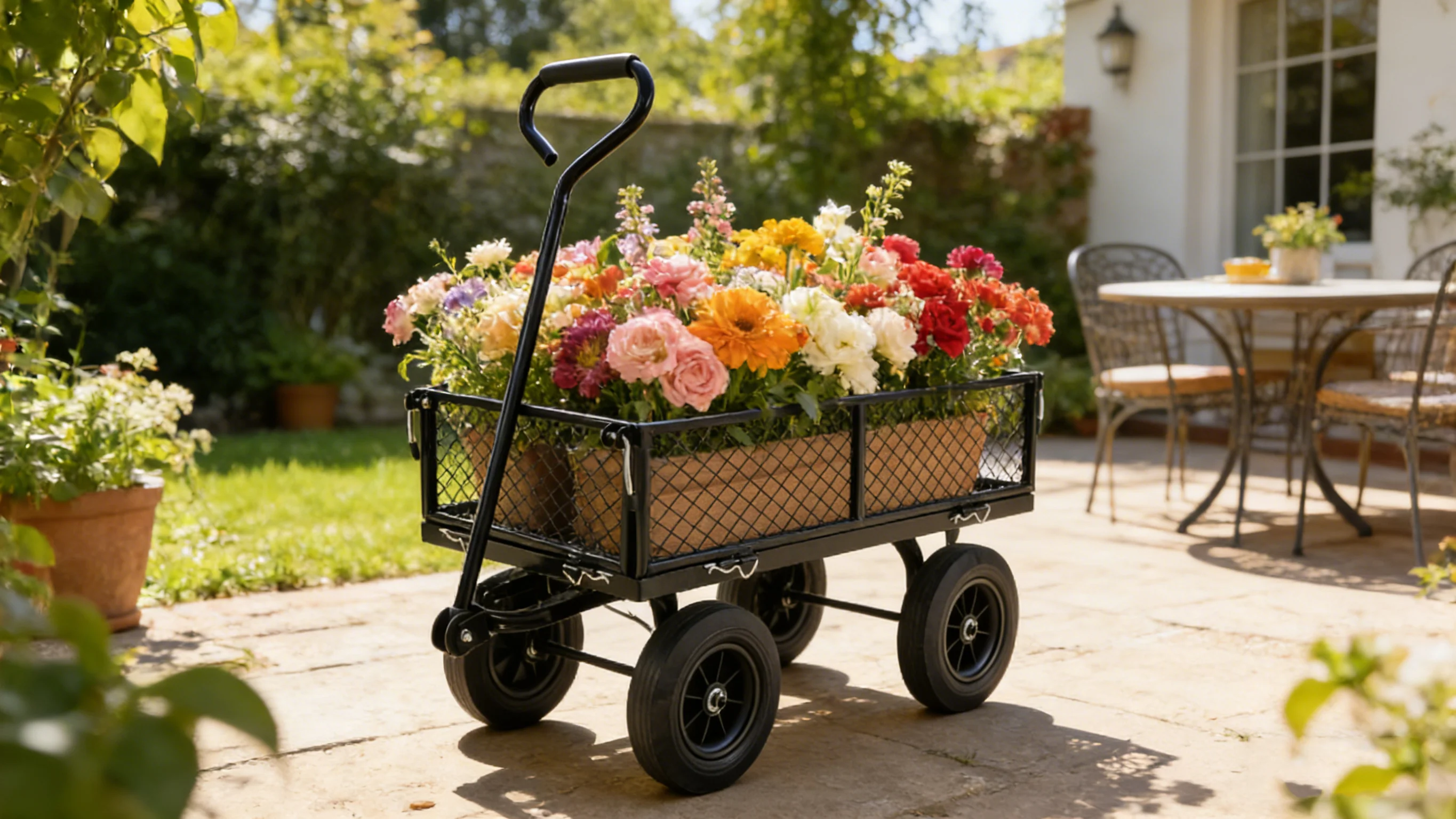 Solid Wheels Garden Cart Wagon - Image 29