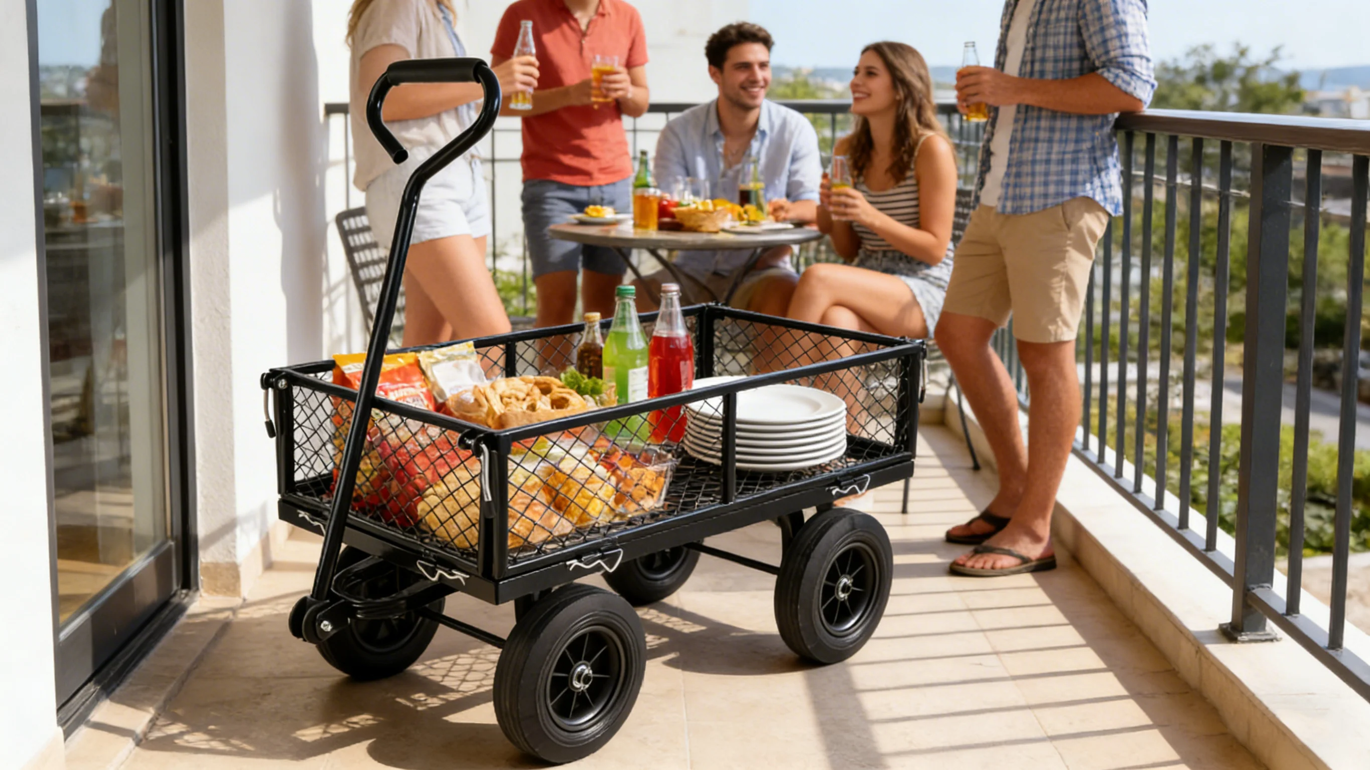 Solid Wheels Garden Cart Wagon - Image 30