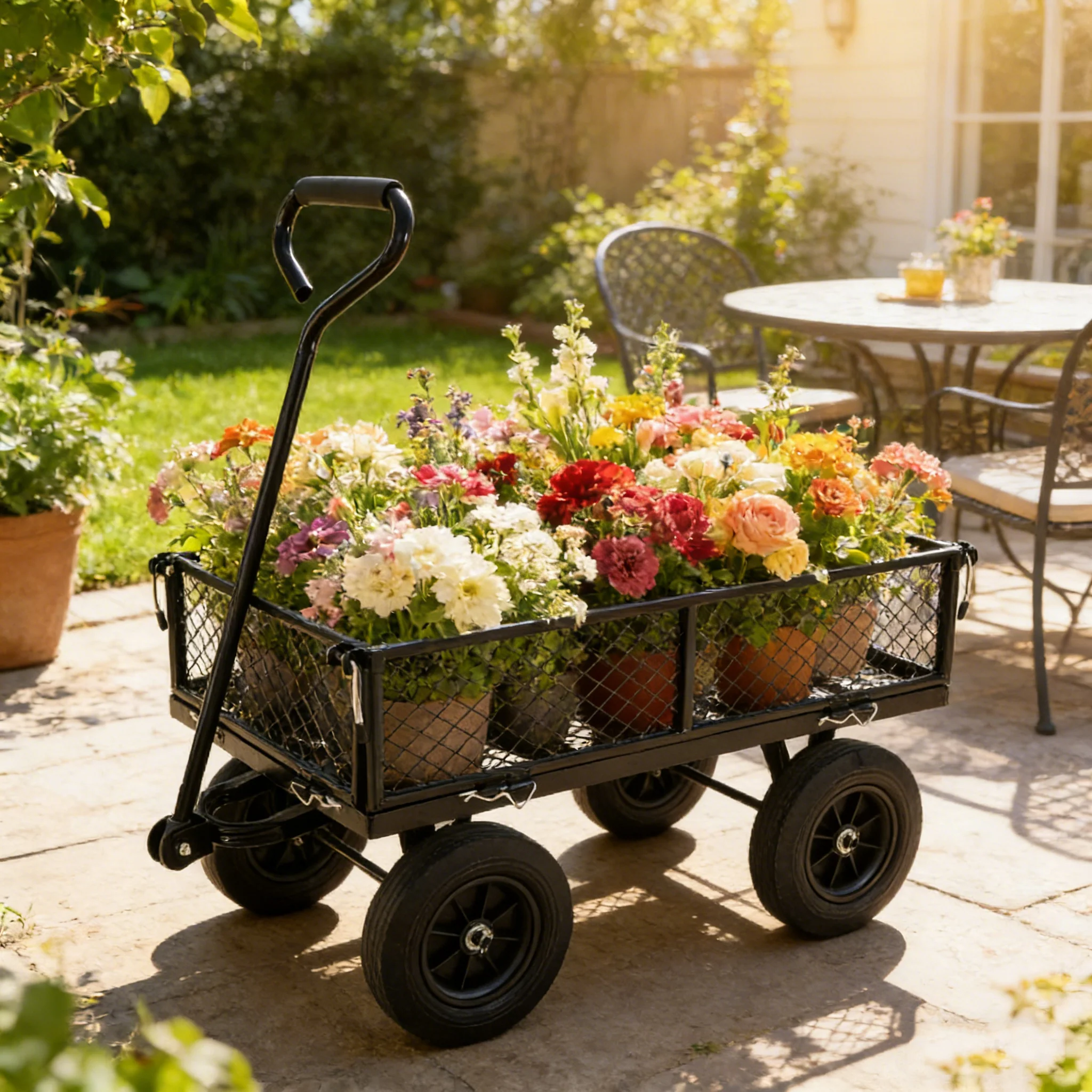 Solid Wheels Garden Cart Wagon - Image 7