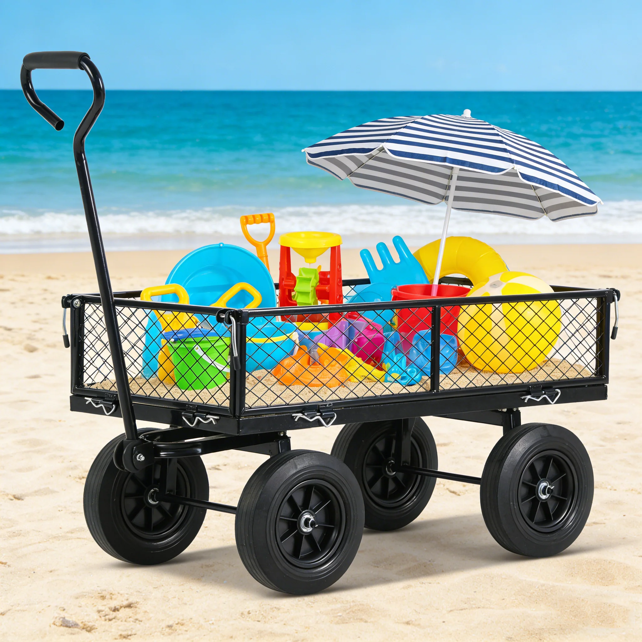 Solid Wheels Garden Cart Wagon - Image 8