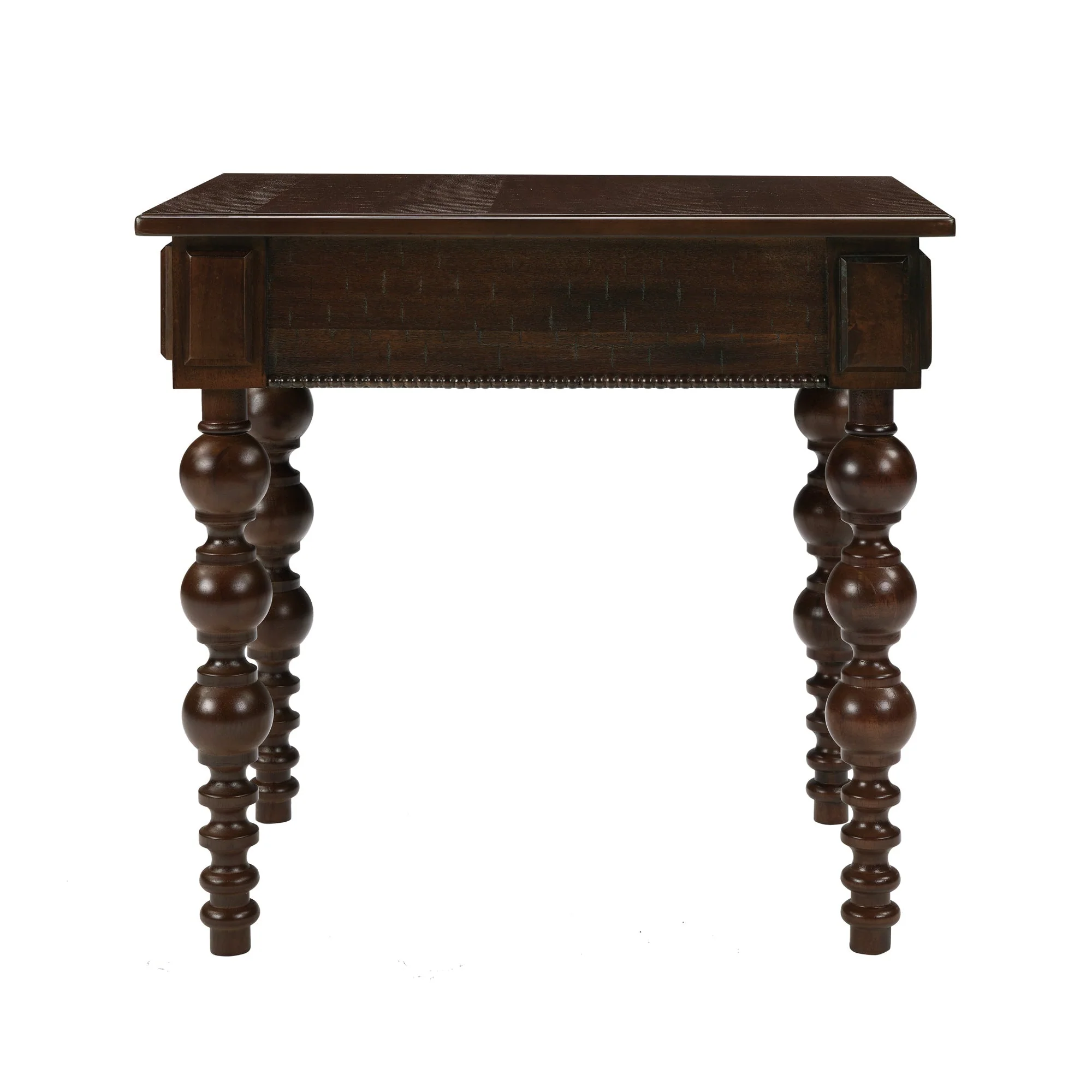 Solid Wood End Table with Drawer in Espresso Finish - Image 11