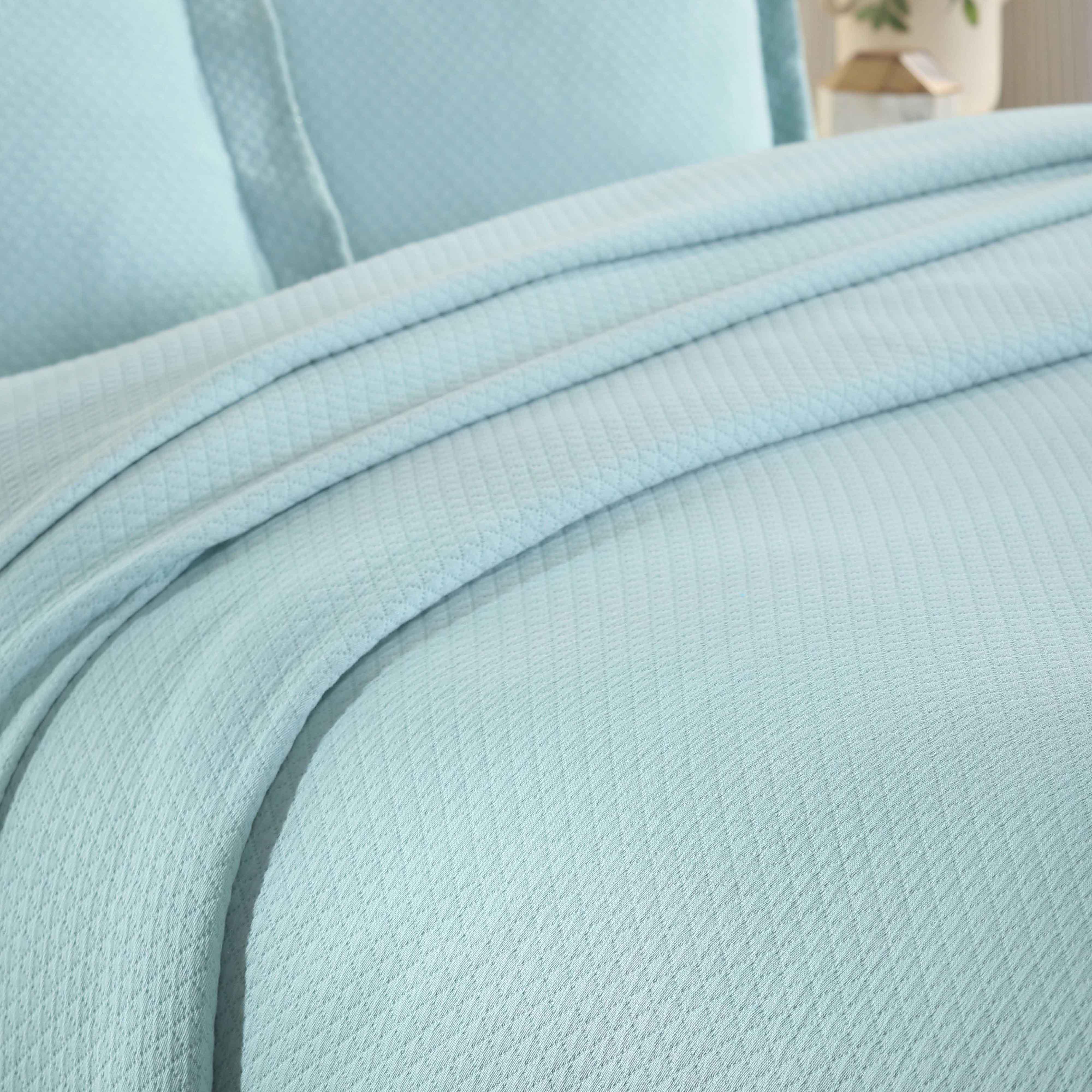 Solitaire Jacquard Matelassé Cotton Diamond Solitaire Bedspread Set - Image 13