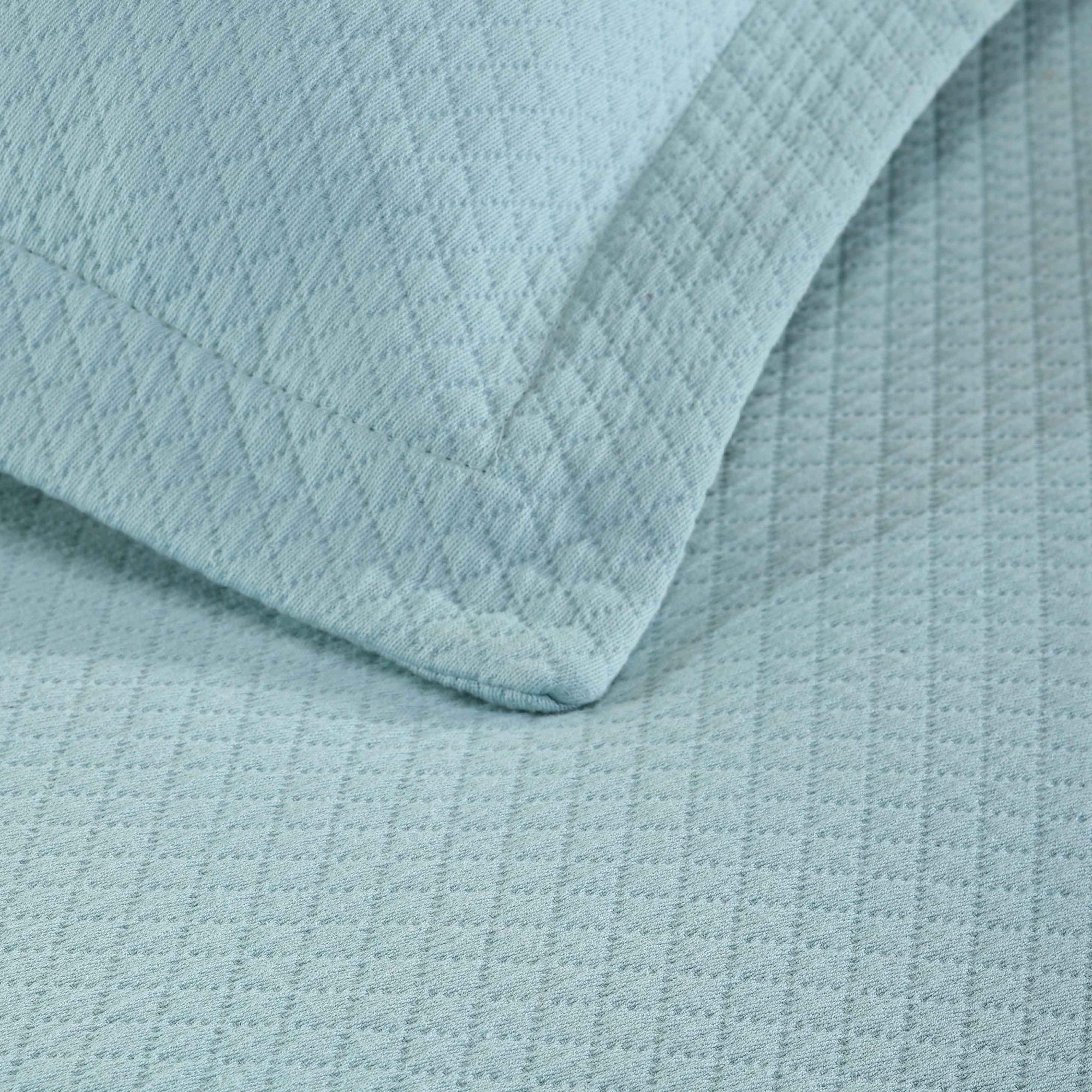 Solitaire Jacquard Matelassé Cotton Diamond Solitaire Bedspread Set - Image 17