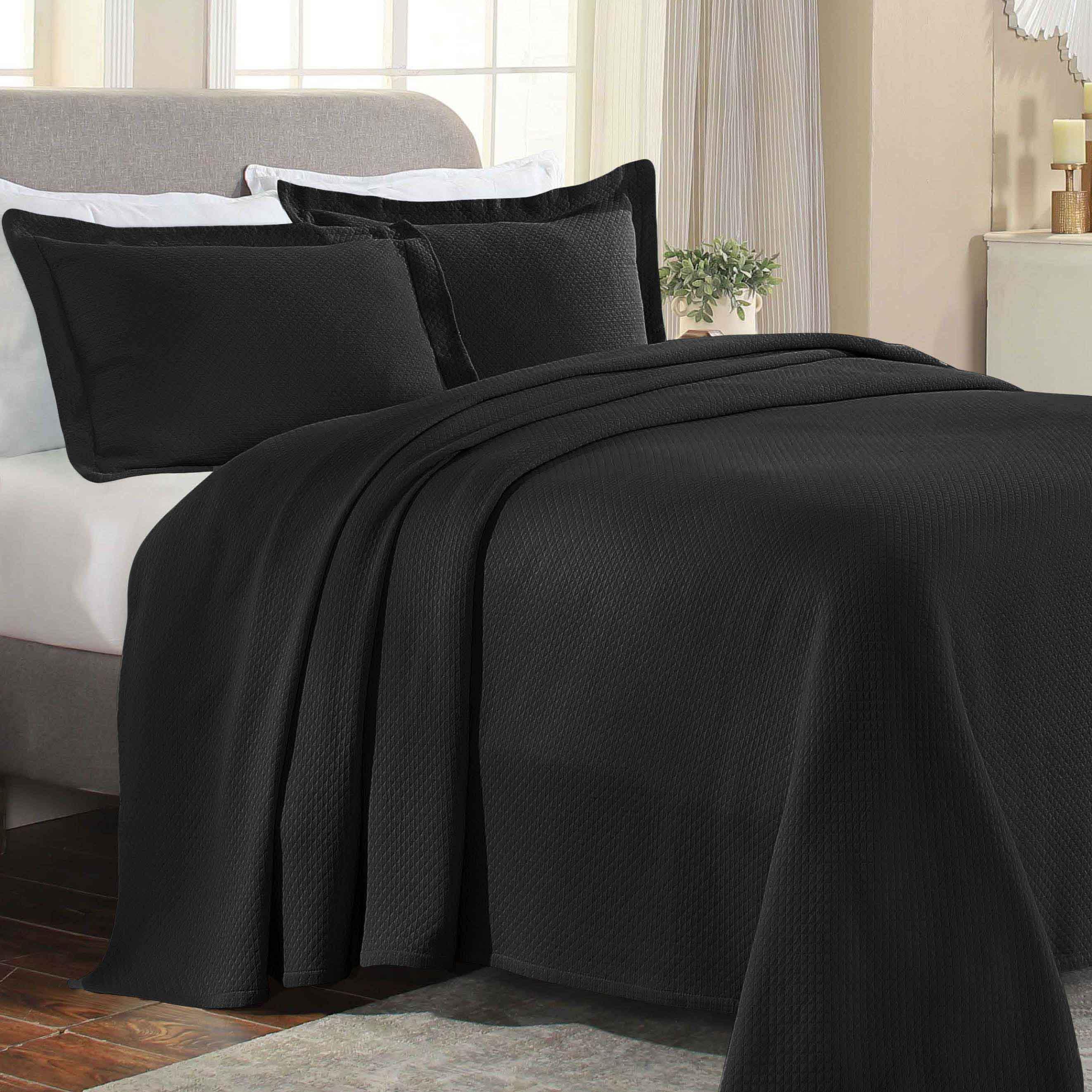 Solitaire Jacquard Matelassé Cotton Diamond Solitaire Bedspread Set - Image 20