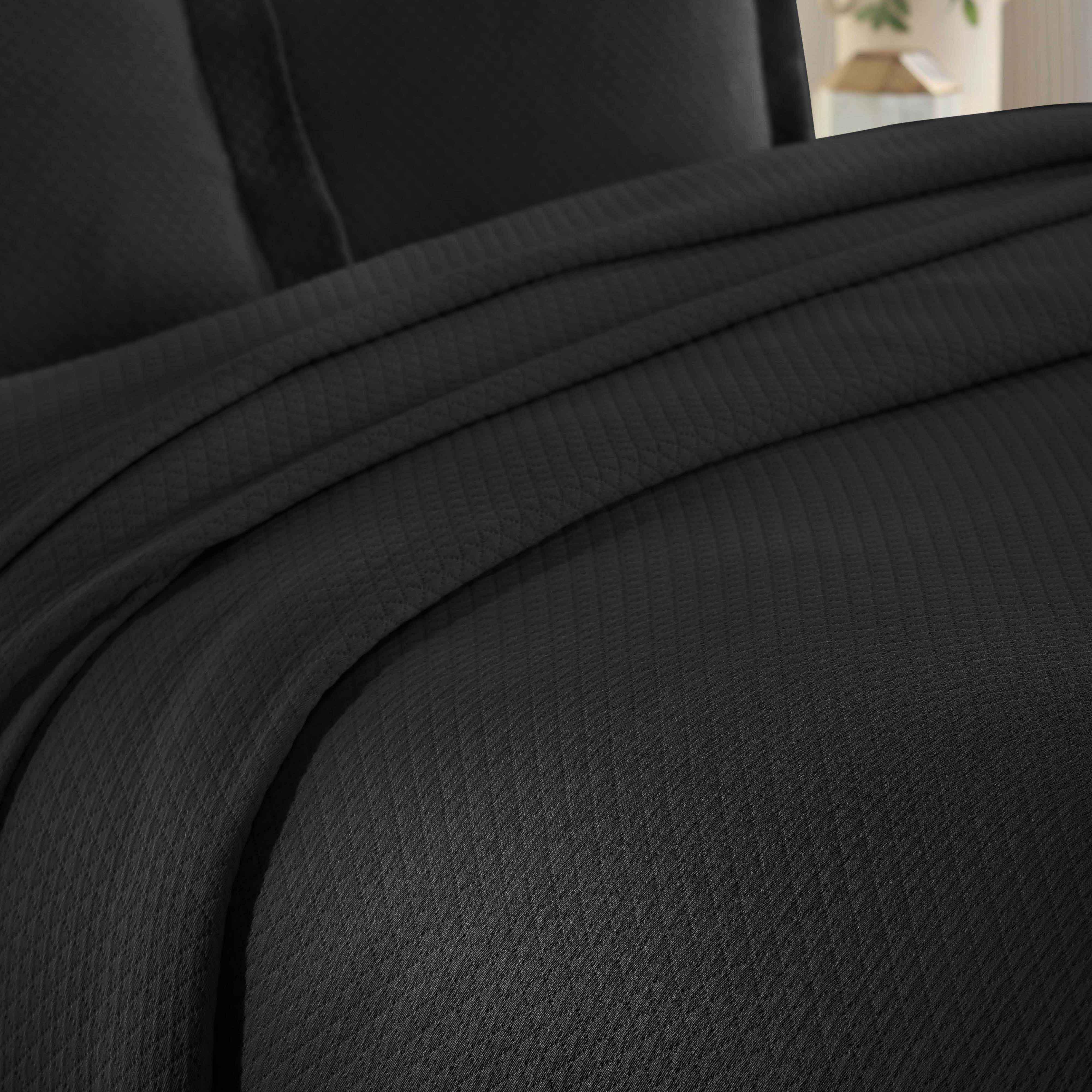 Solitaire Jacquard Matelassé Cotton Diamond Solitaire Bedspread Set - Image 21