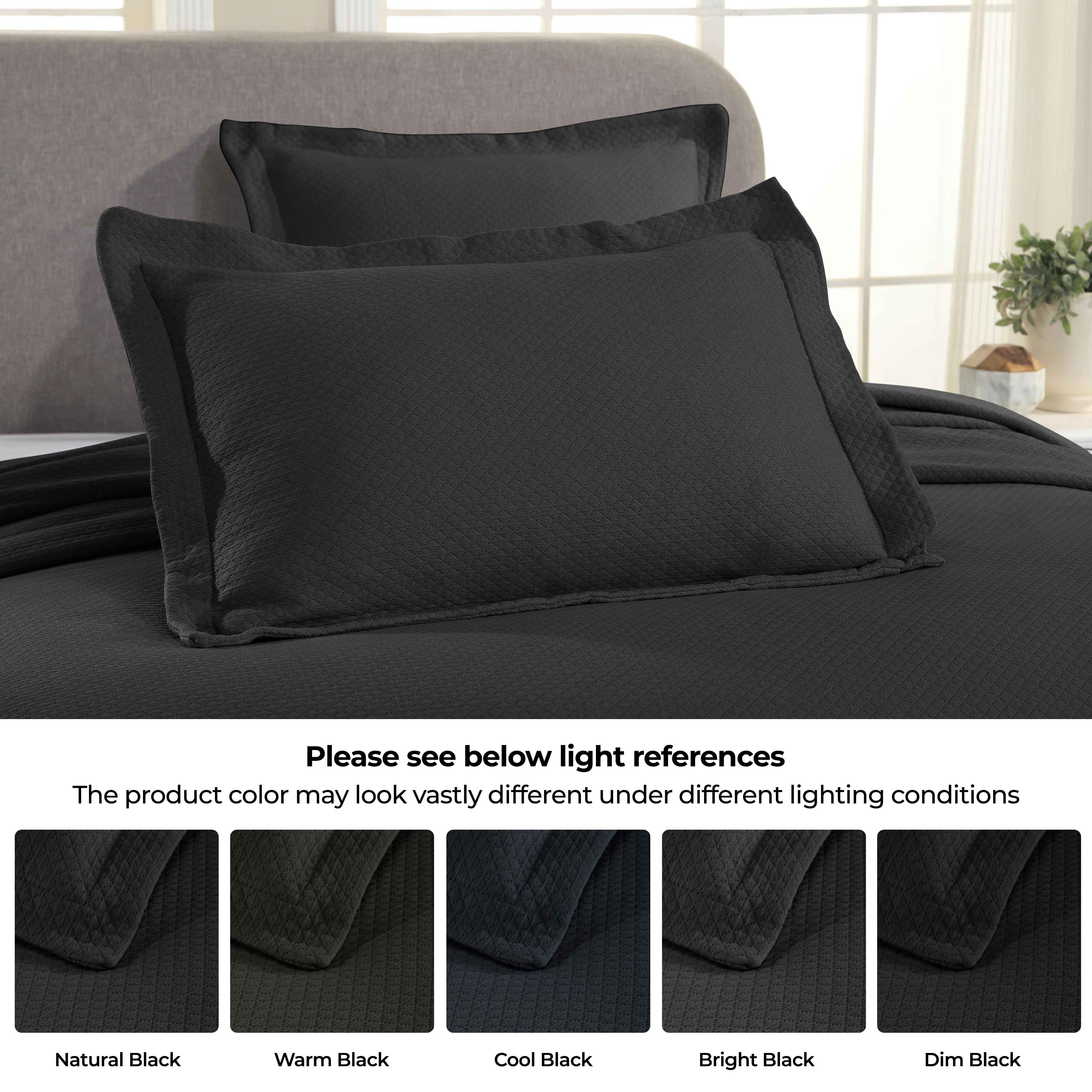 Solitaire Jacquard Matelassé Cotton Diamond Solitaire Bedspread Set - Image 24