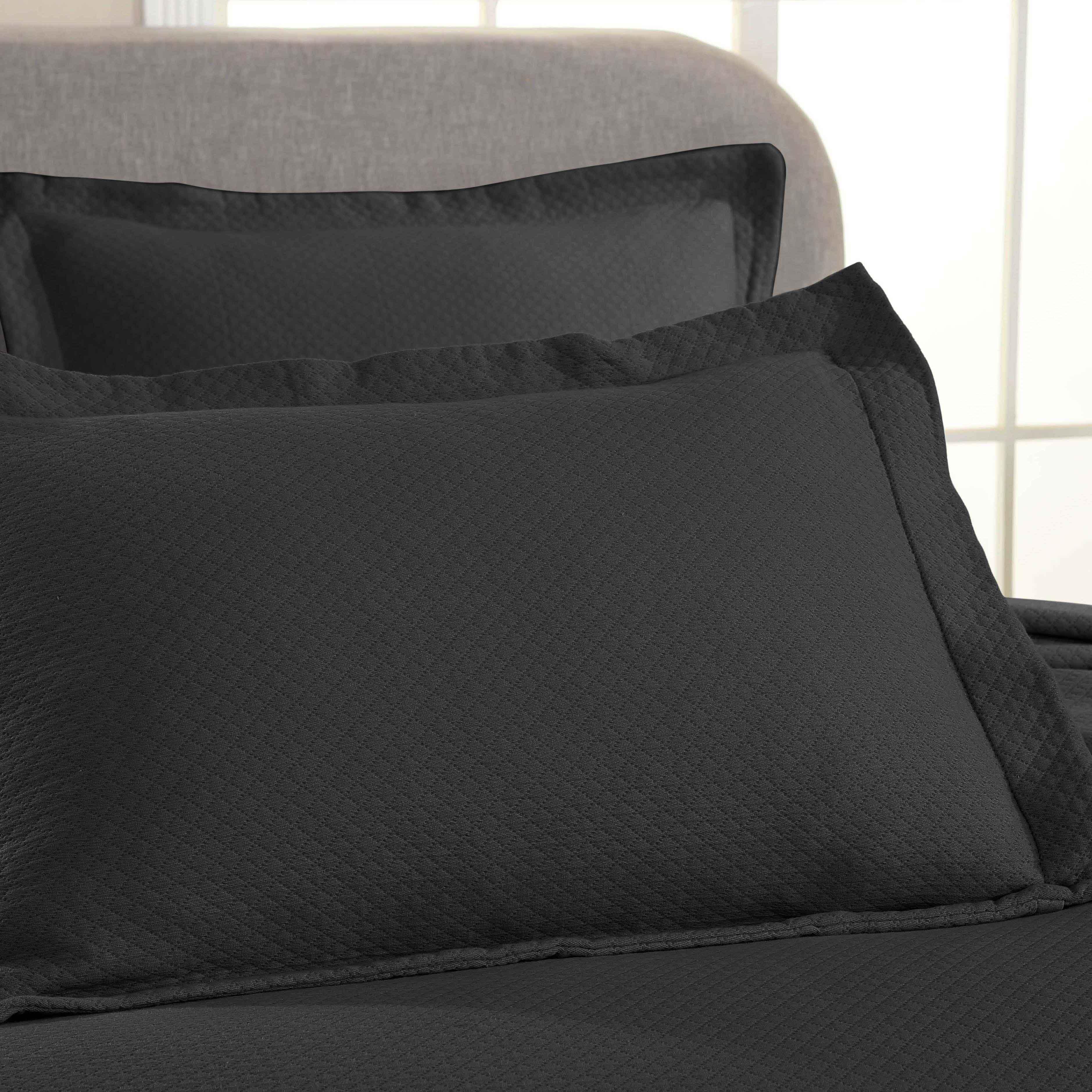Solitaire Jacquard Matelassé Cotton Diamond Solitaire Bedspread Set - Image 25