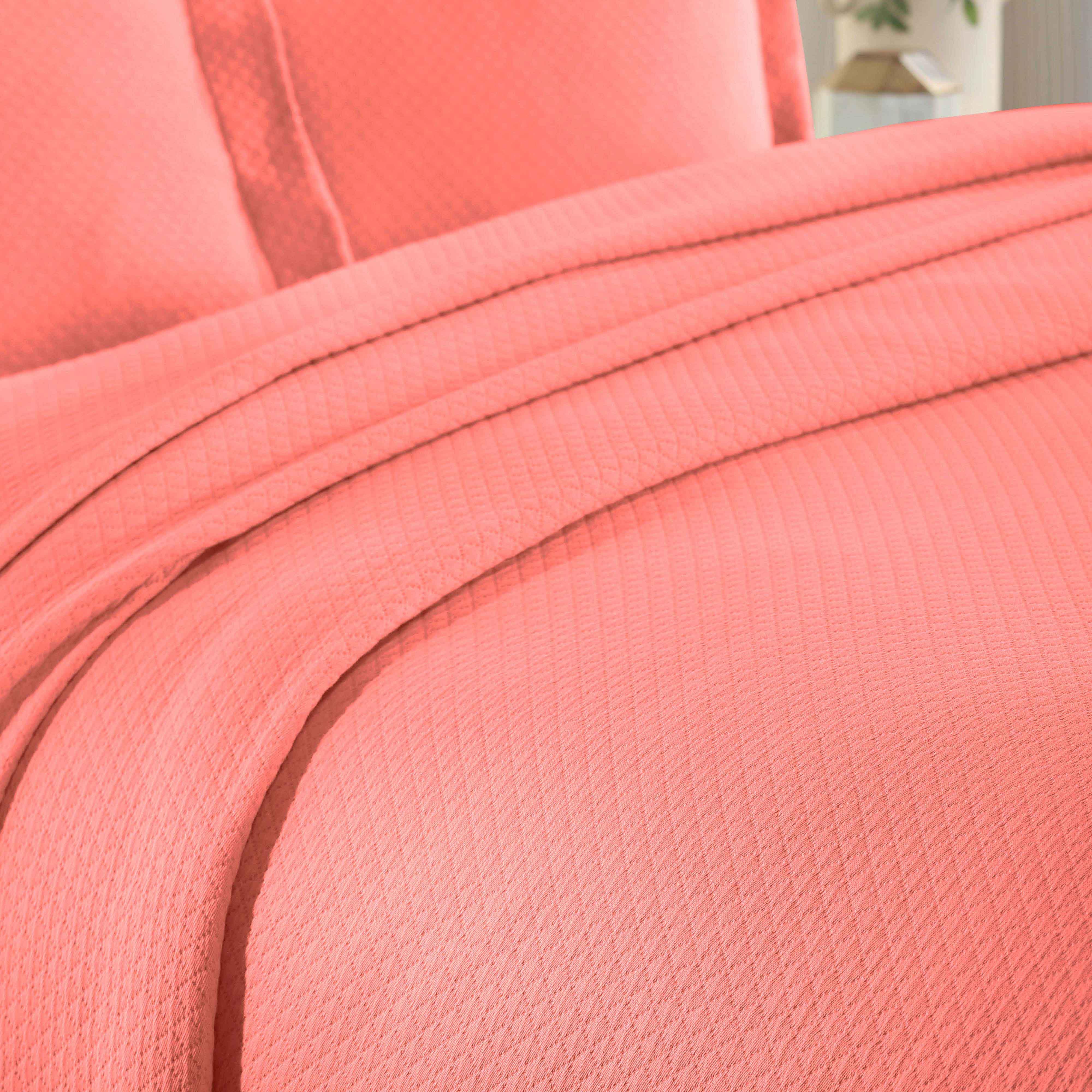 Solitaire Jacquard Matelassé Cotton Diamond Solitaire Bedspread Set - Image 30