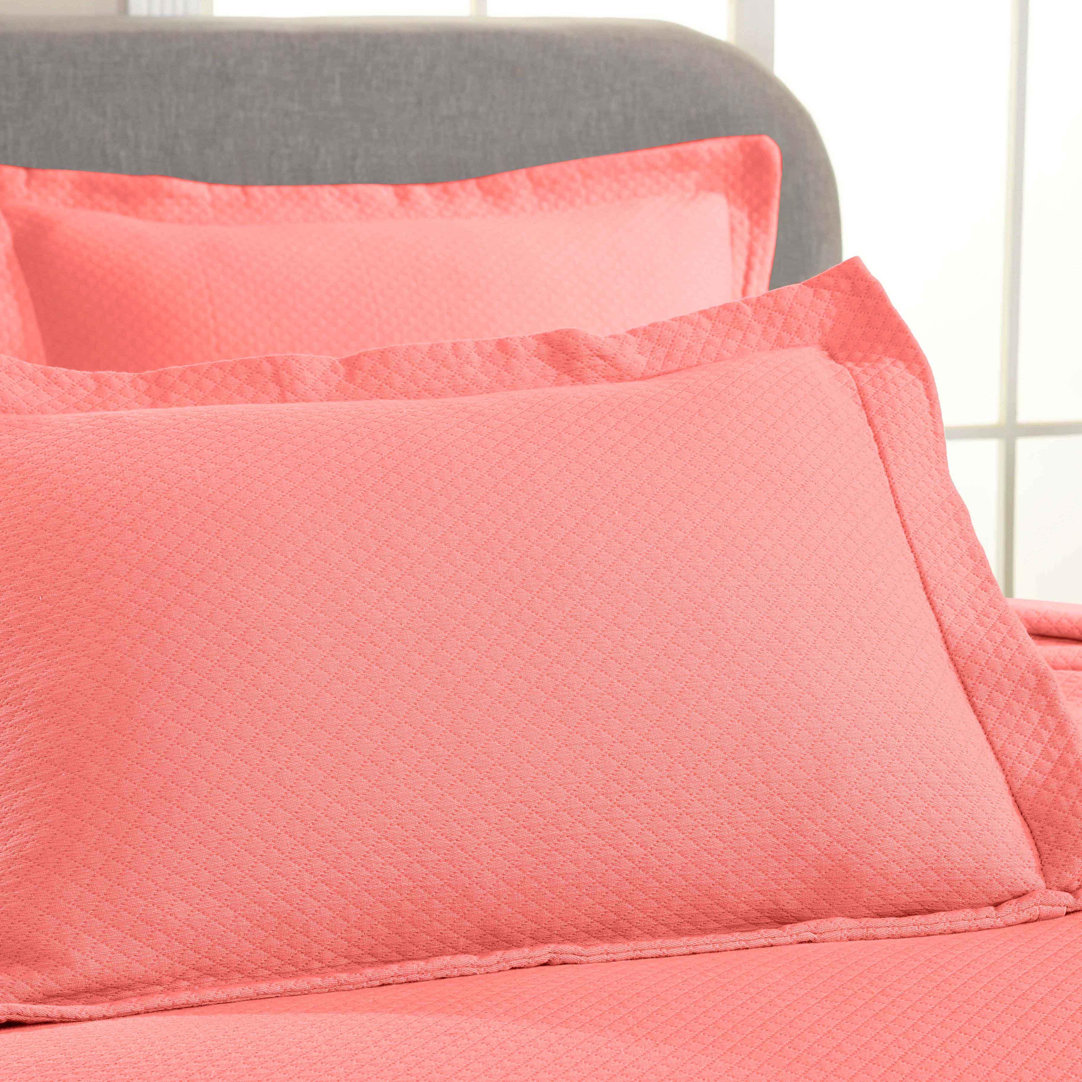 Solitaire Jacquard Matelassé Cotton Diamond Solitaire Bedspread Set - Image 34