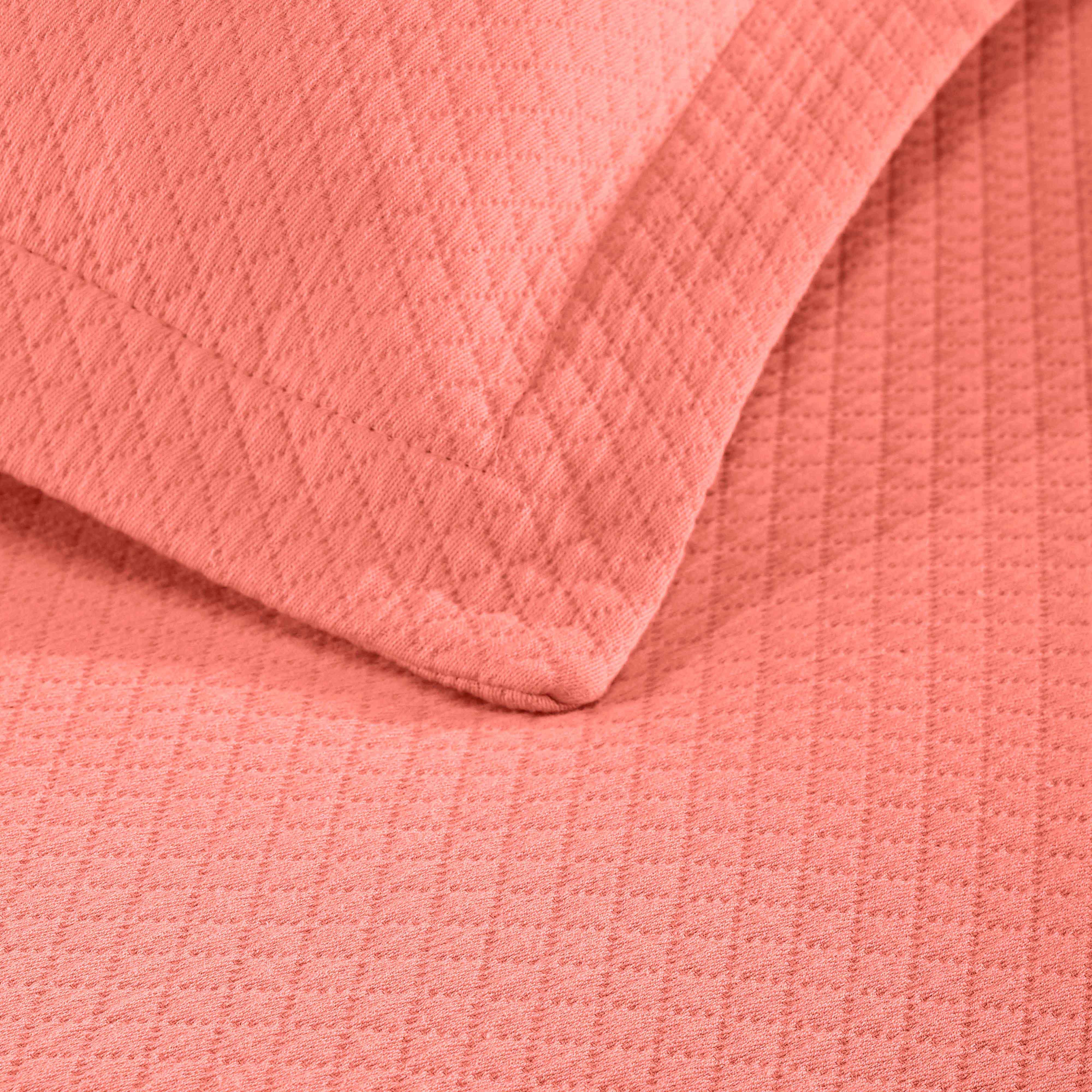 Solitaire Jacquard Matelassé Cotton Diamond Solitaire Bedspread Set - Image 35