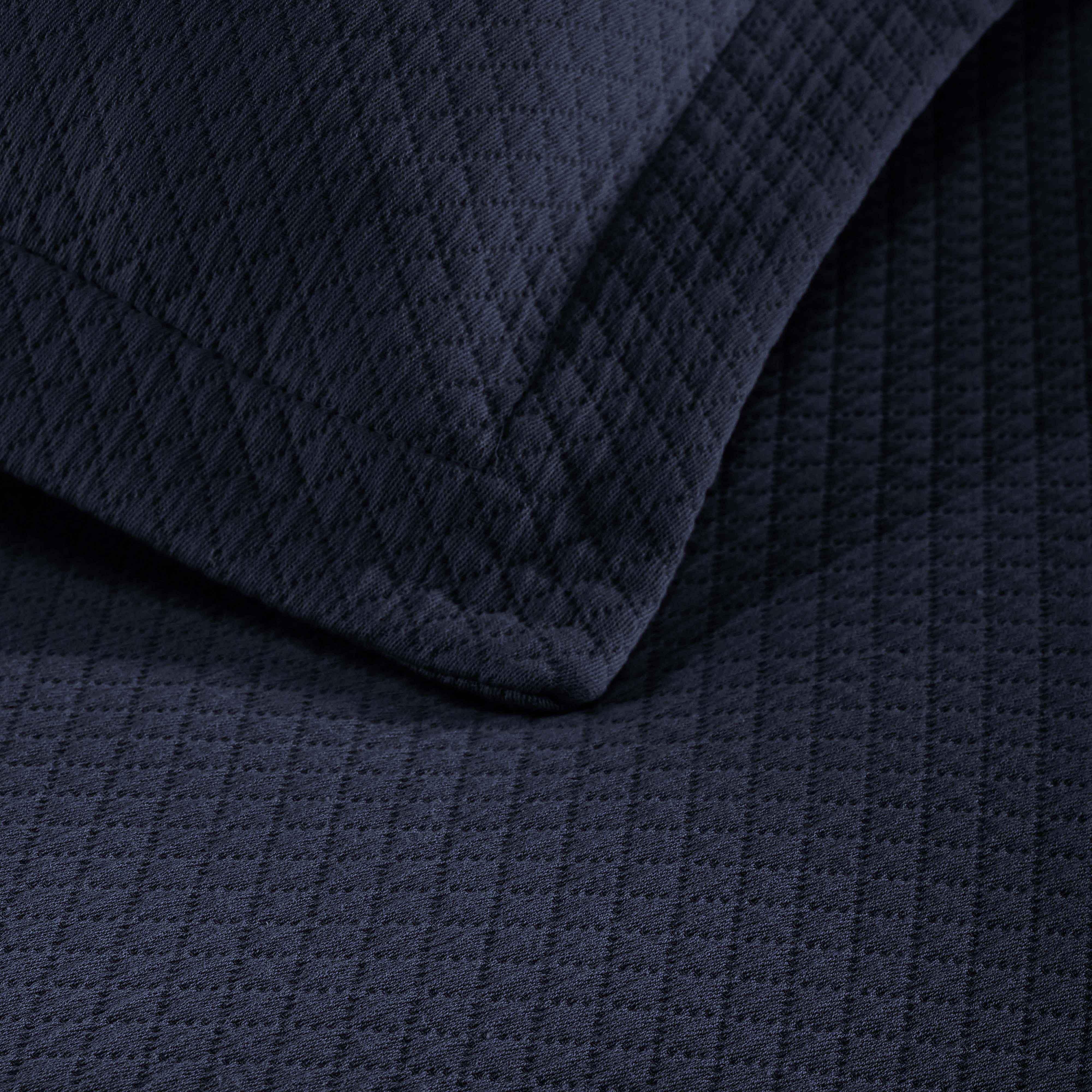 Solitaire Jacquard Matelassé Cotton Diamond Solitaire Bedspread Set - Image 62