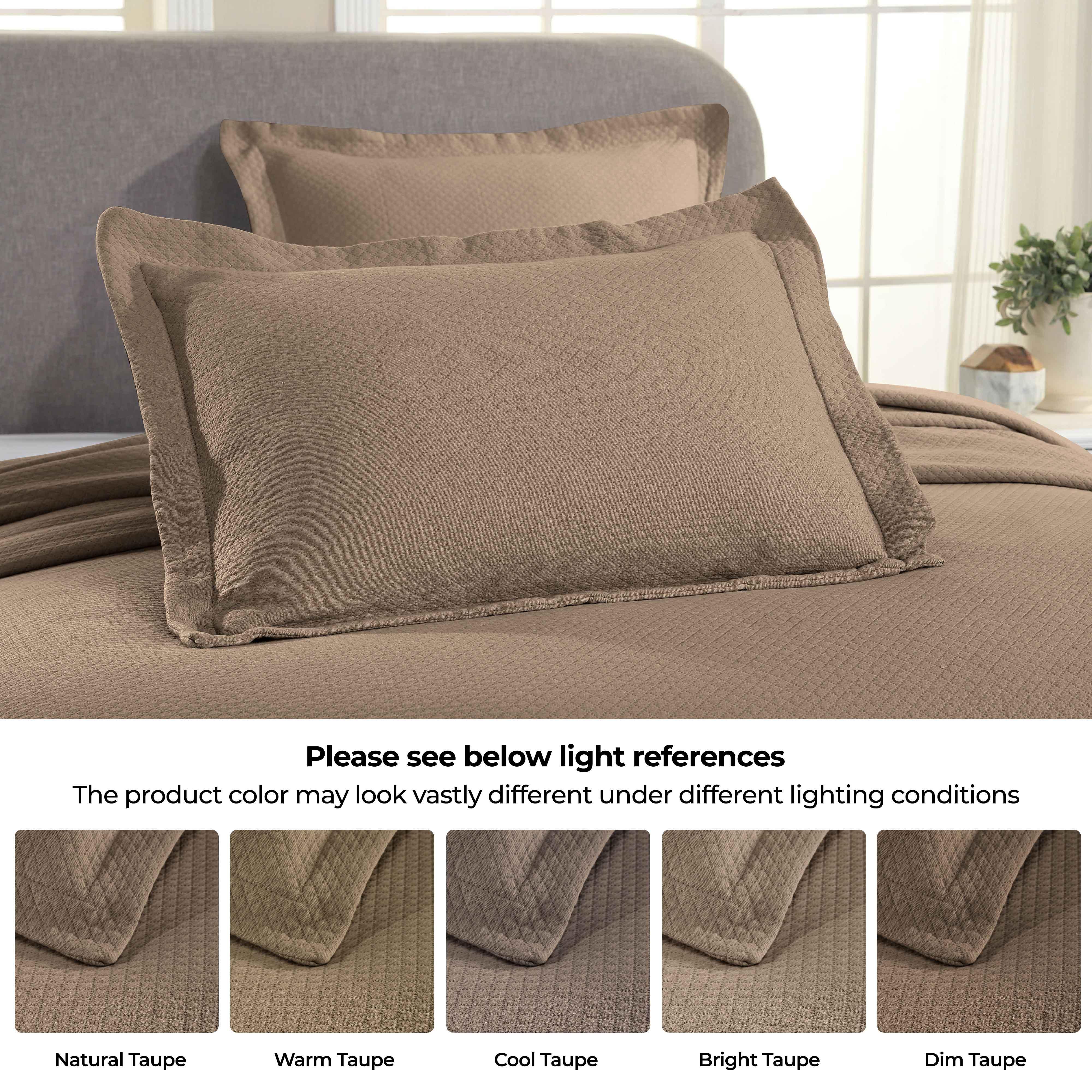Solitaire Jacquard Matelassé Cotton Diamond Solitaire Bedspread Set - Image 7