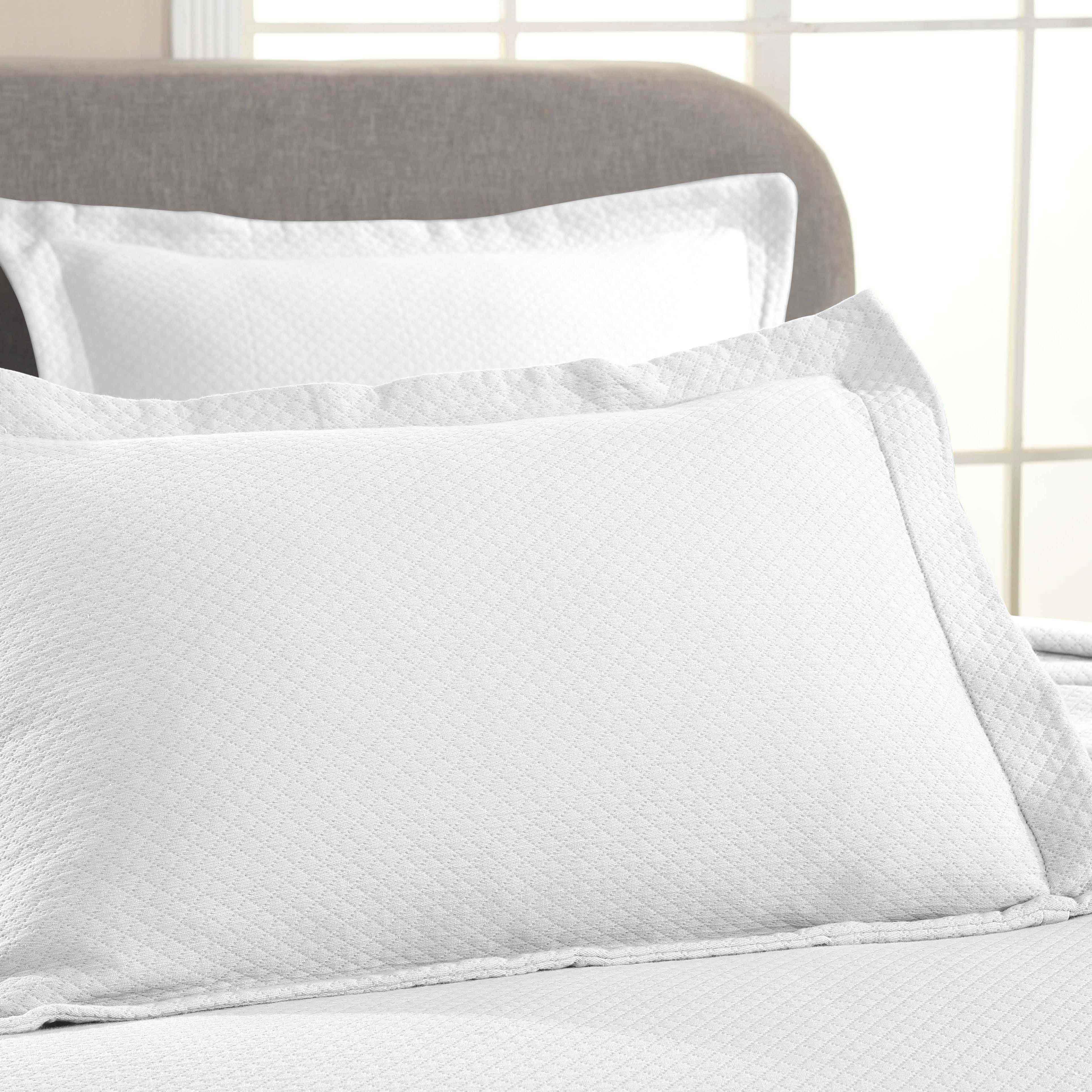 Solitaire Jacquard Matelassé Cotton Diamond Solitaire Bedspread Set - Image 79