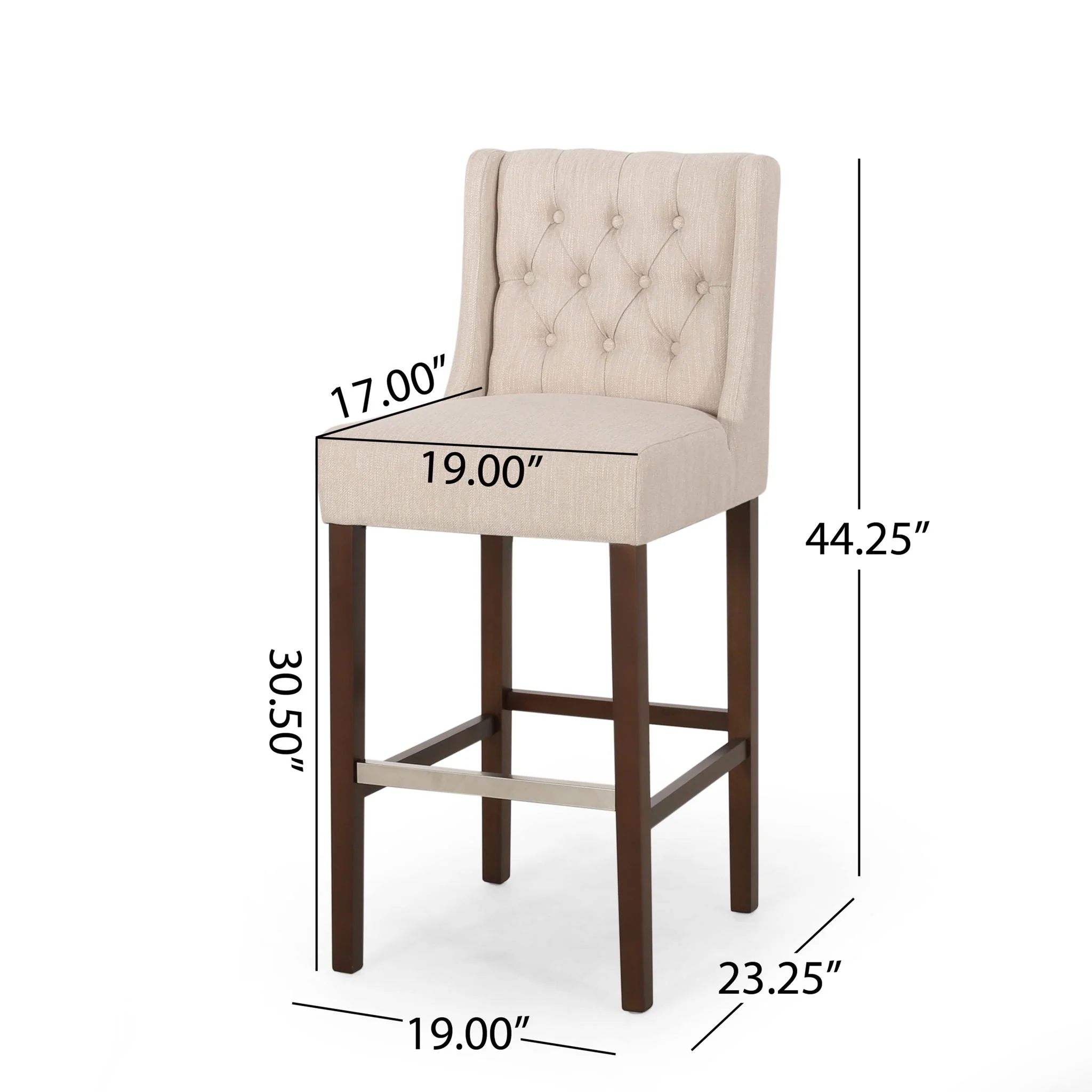 Solstara - Upholstered Dining Barstool With Button Tufted And Wing Back - Image 11