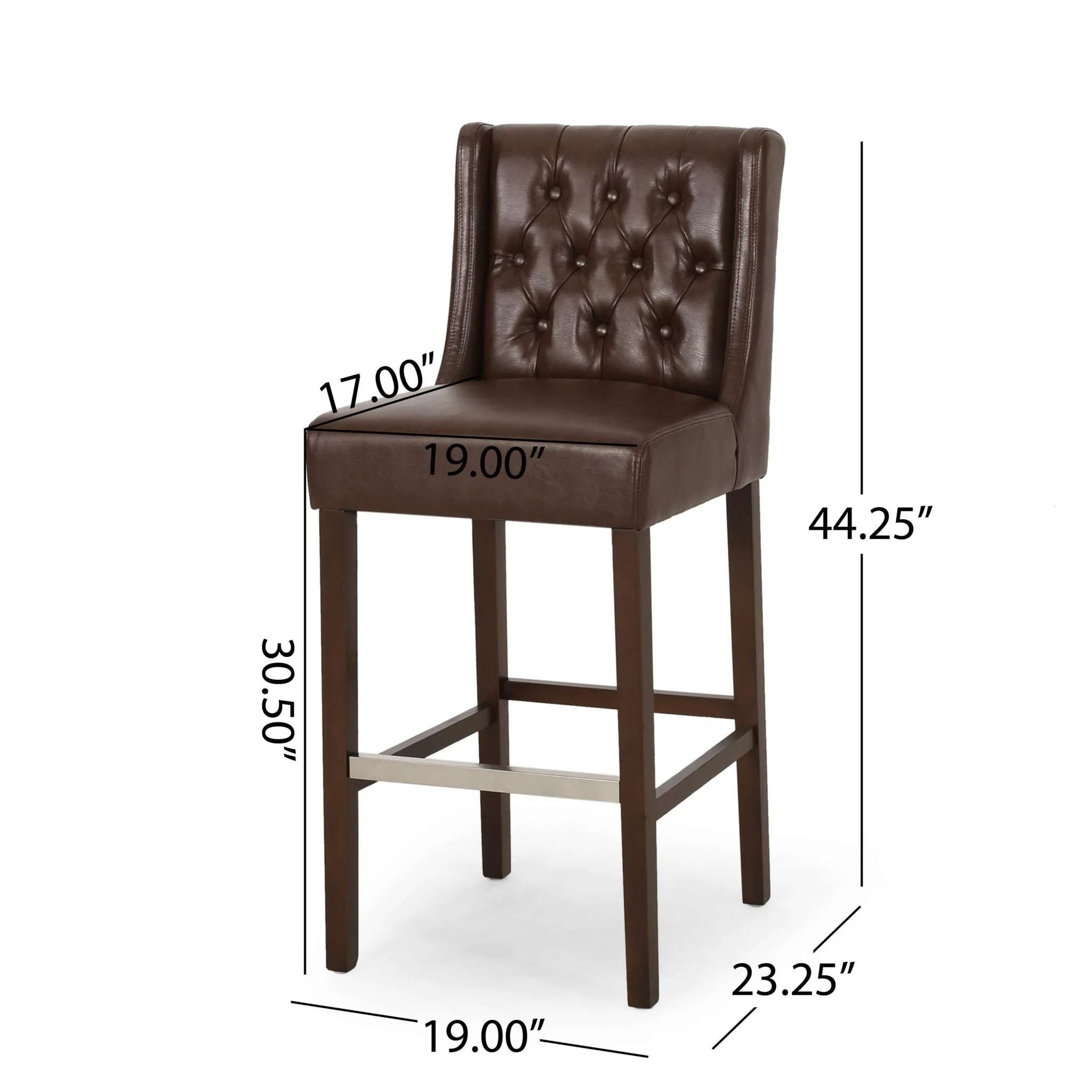 Solstara - Upholstered Dining Barstool With Button Tufted And Wing Back - Image 13