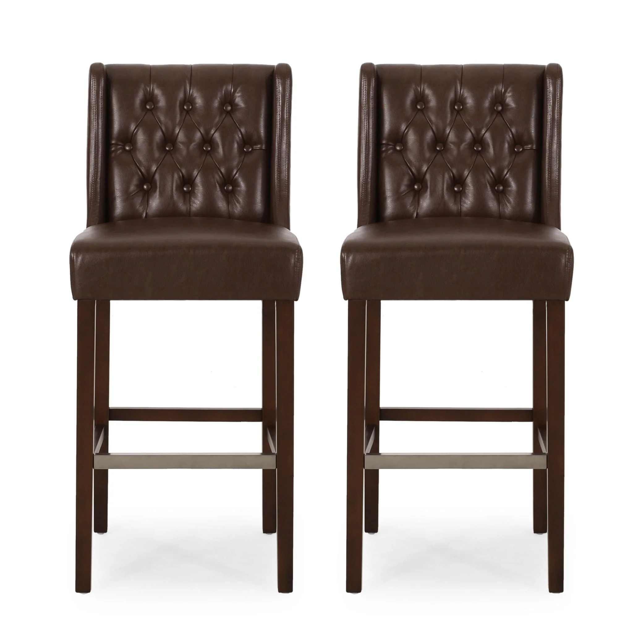 Solstara - Upholstered Dining Barstool With Button Tufted And Wing Back - Image 2