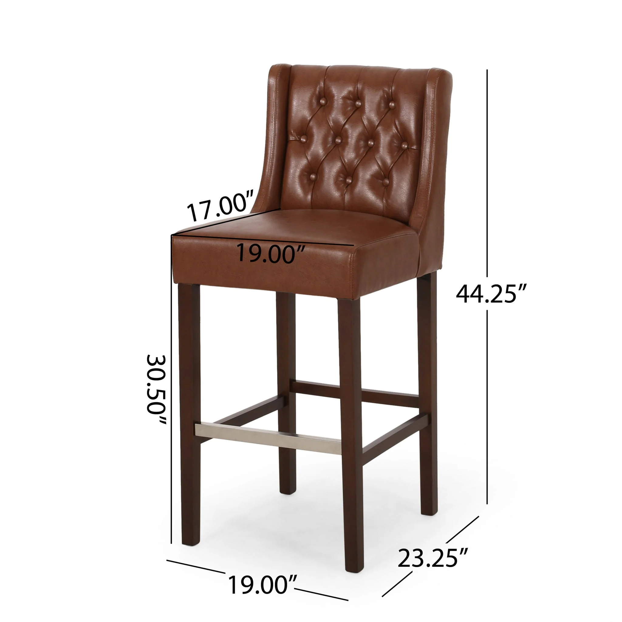 Solstara - Upholstered Dining Barstool With Button Tufted And Wing Back - Image 6