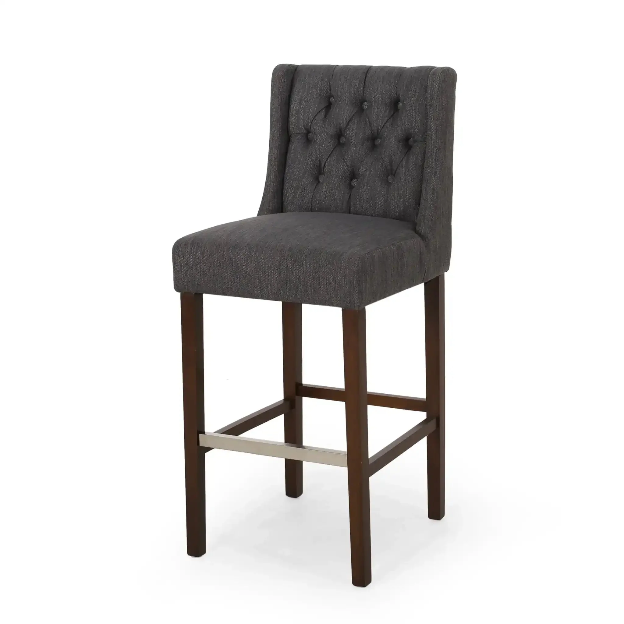 Solstara - Upholstered Dining Barstool With Button Tufted And Wing Back - Image 7