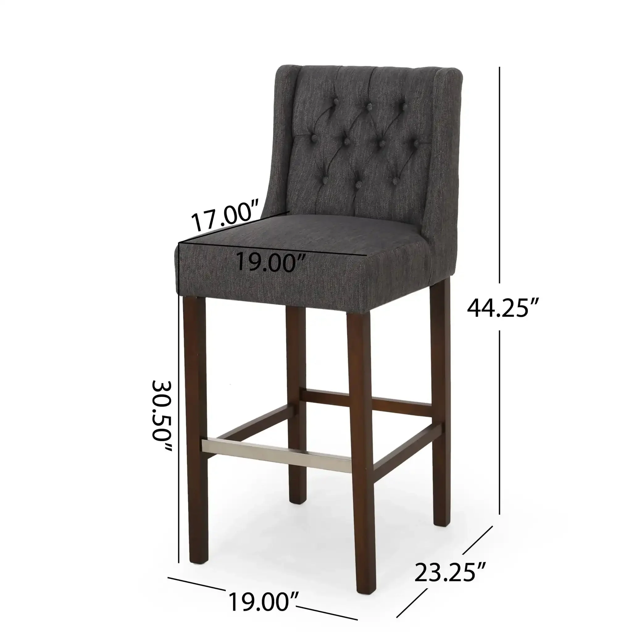 Solstara - Upholstered Dining Barstool With Button Tufted And Wing Back - Image 9