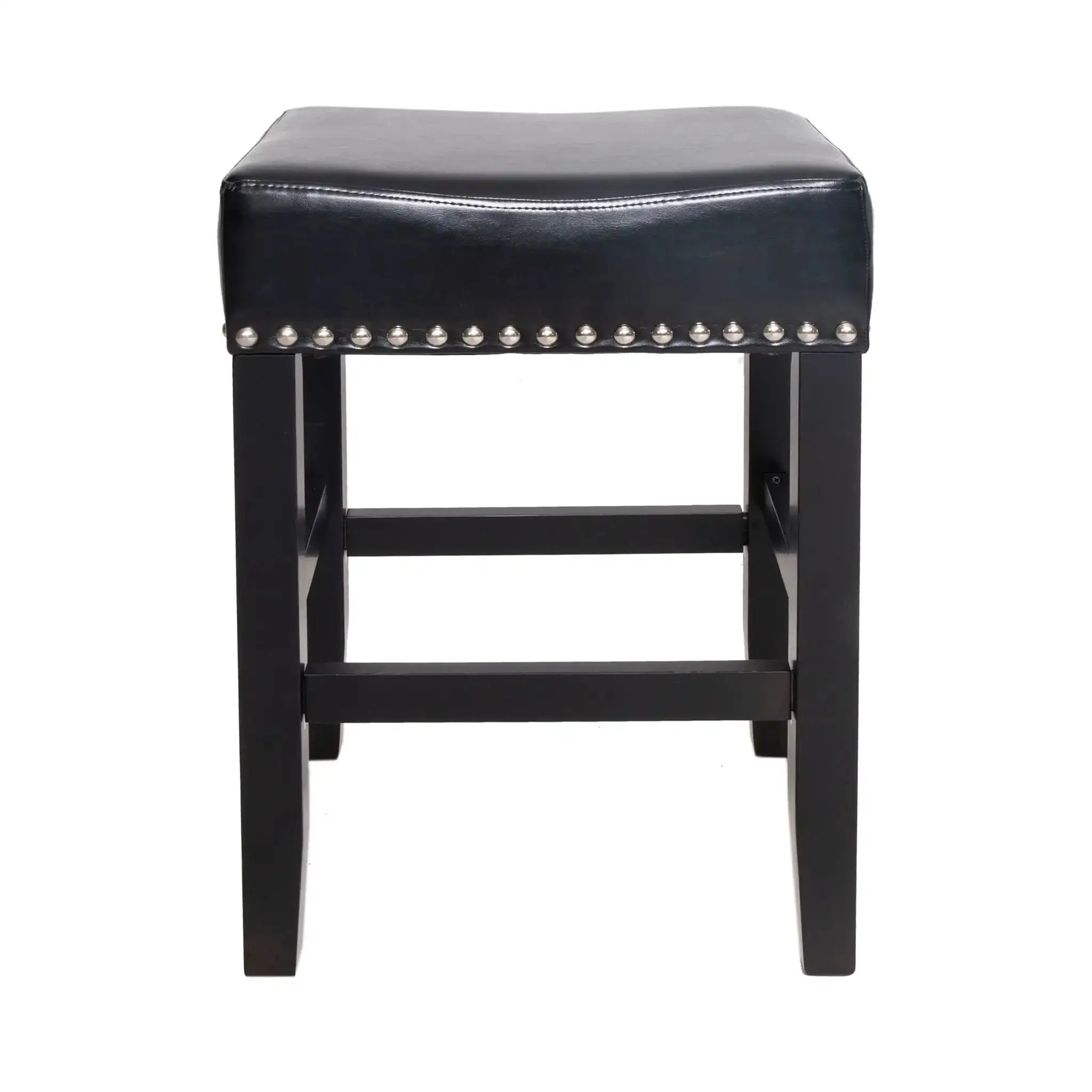 Soltique - Backless Dining Counter Stool With Nailhead Trim (Set of 2) - Image 2