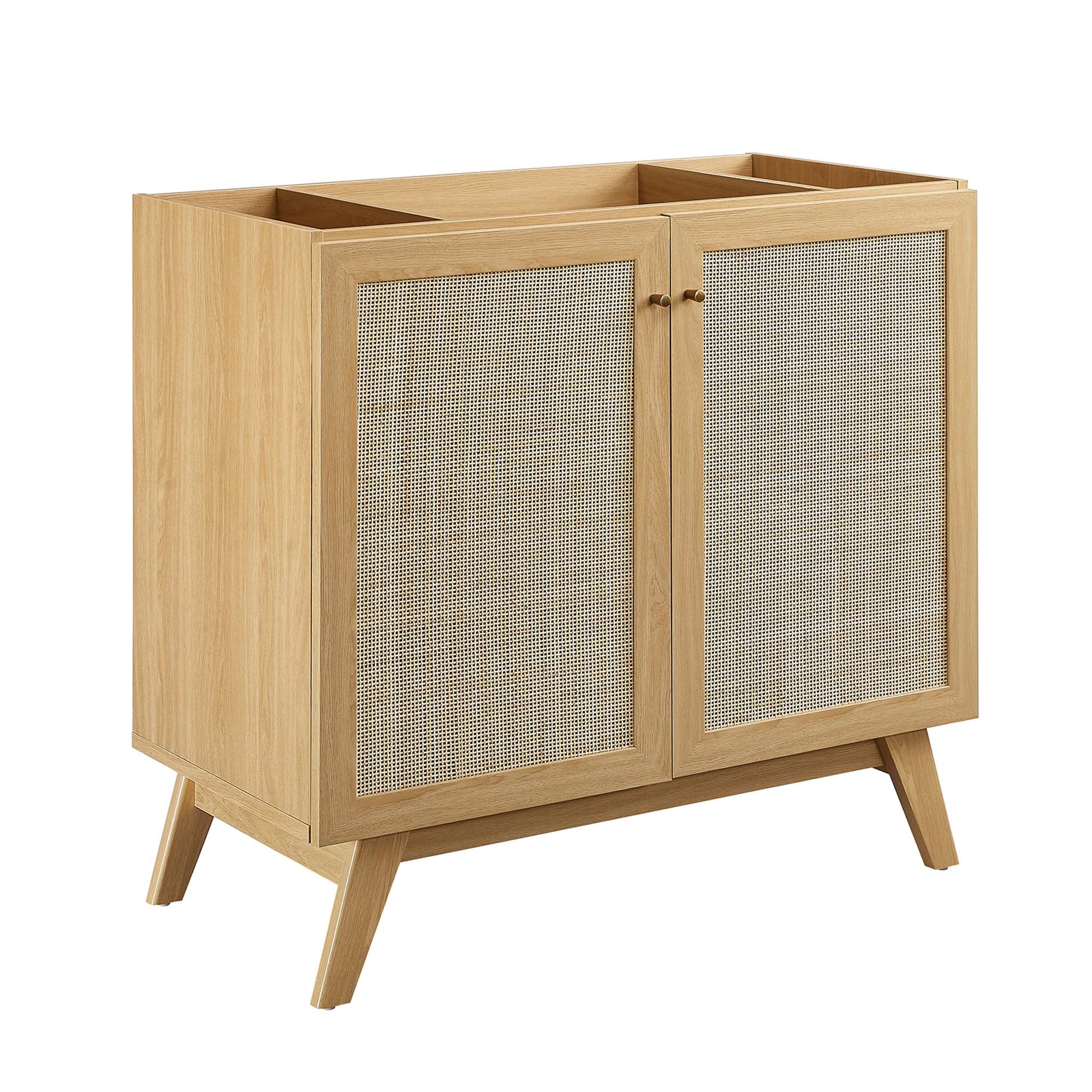 Soma 36" Bathroom Vanity Cabinet with Rattan Doors - Image 14