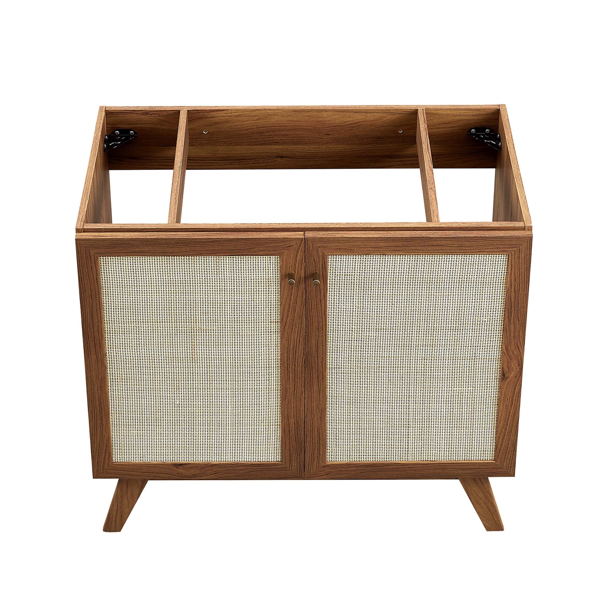 Soma 36" Bathroom Vanity Cabinet with Rattan Doors - Image 7
