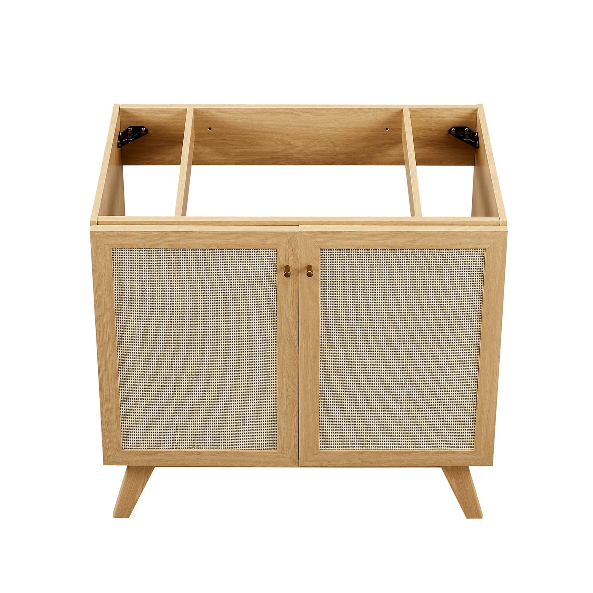 Soma 36" Bathroom Vanity Cabinet with Rattan Doors - Image 8