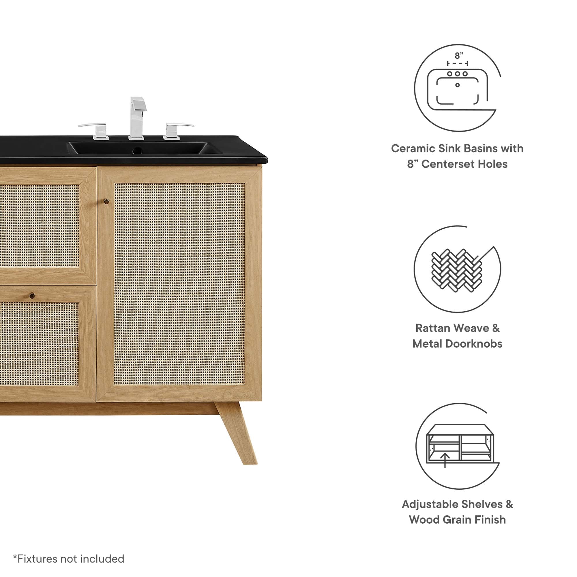 Soma 48" Double Sink Bathroom Vanity by Modway - Image 12