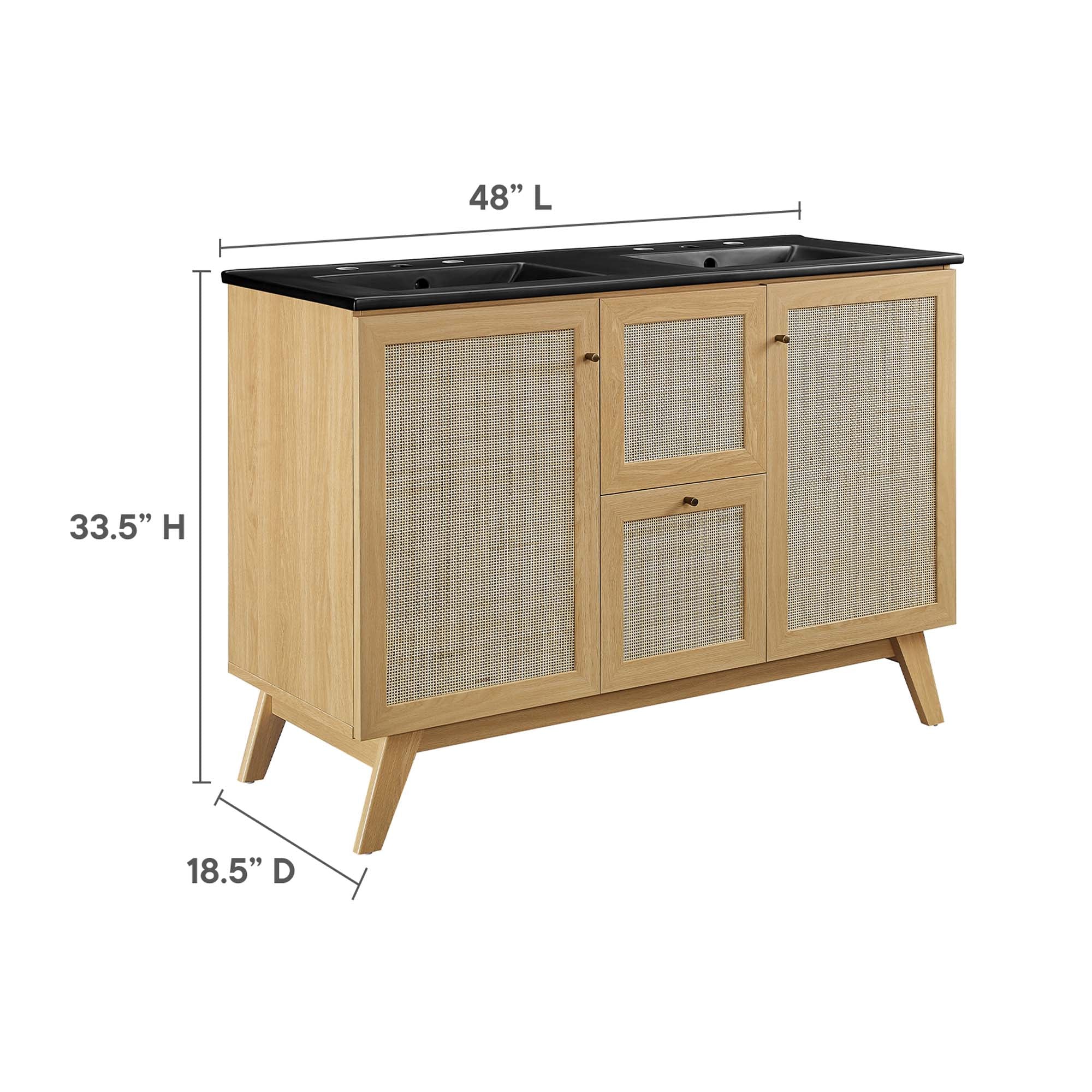 Soma 48" Double Sink Bathroom Vanity by Modway - Image 13
