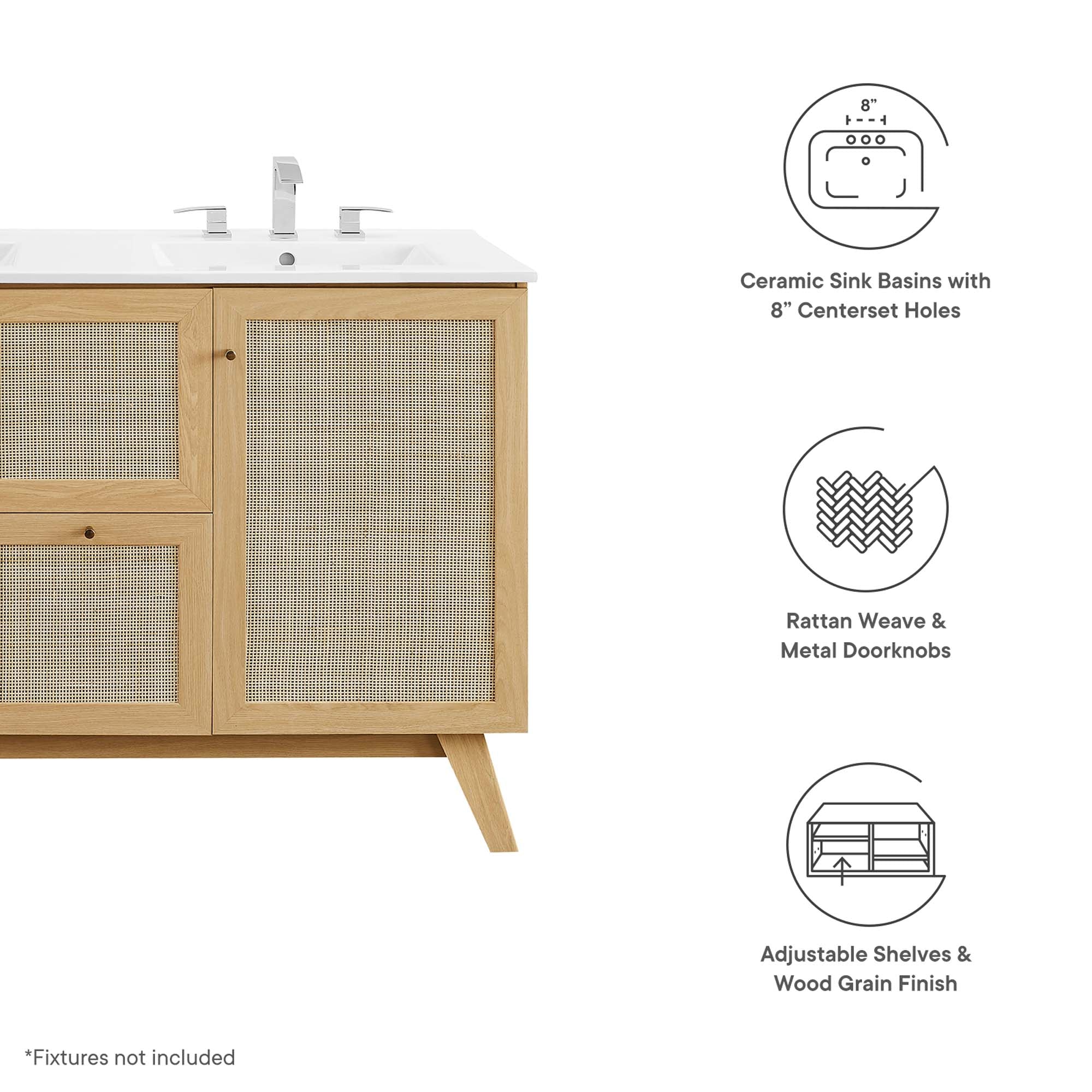 Soma 48" Double Sink Bathroom Vanity by Modway - Image 12
