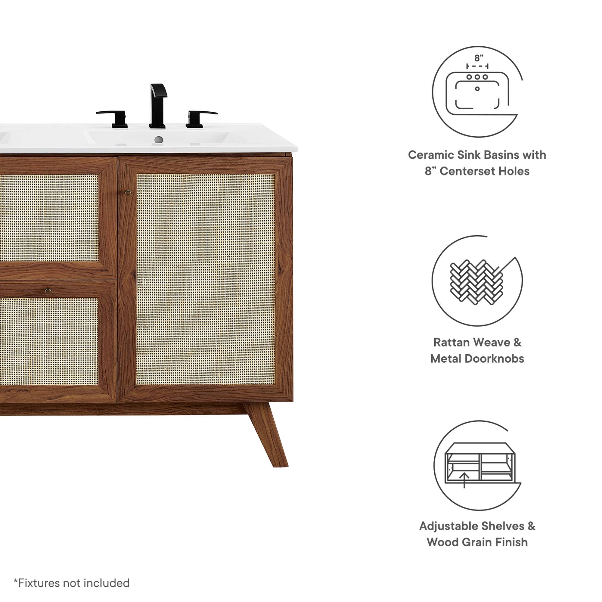 Soma 48" Double Sink Bathroom Vanity by Modway - Image 3