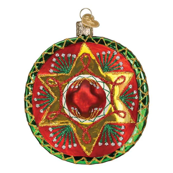 Sombrero Ornament Hand-Painted Glass - Image 3