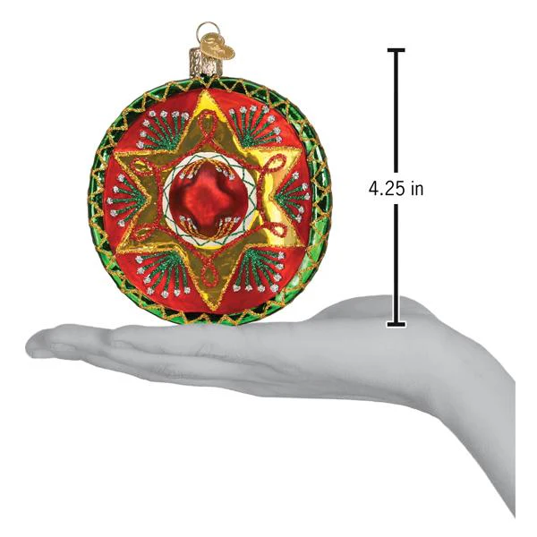 Sombrero Ornament Hand-Painted Glass - Image 6
