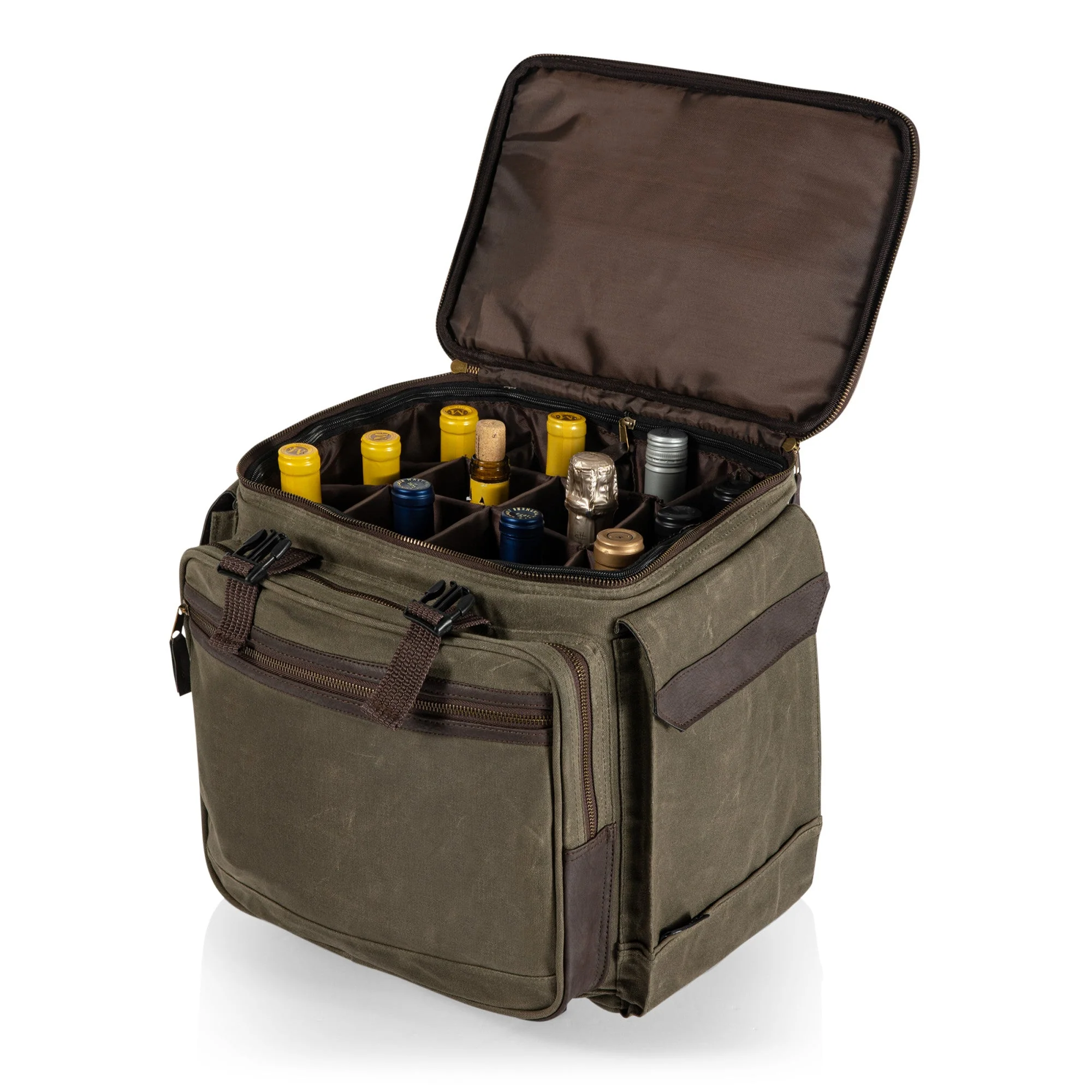 Somm 12 Bottle Insulated Wine Bag with Rolling Cart - Image 11
