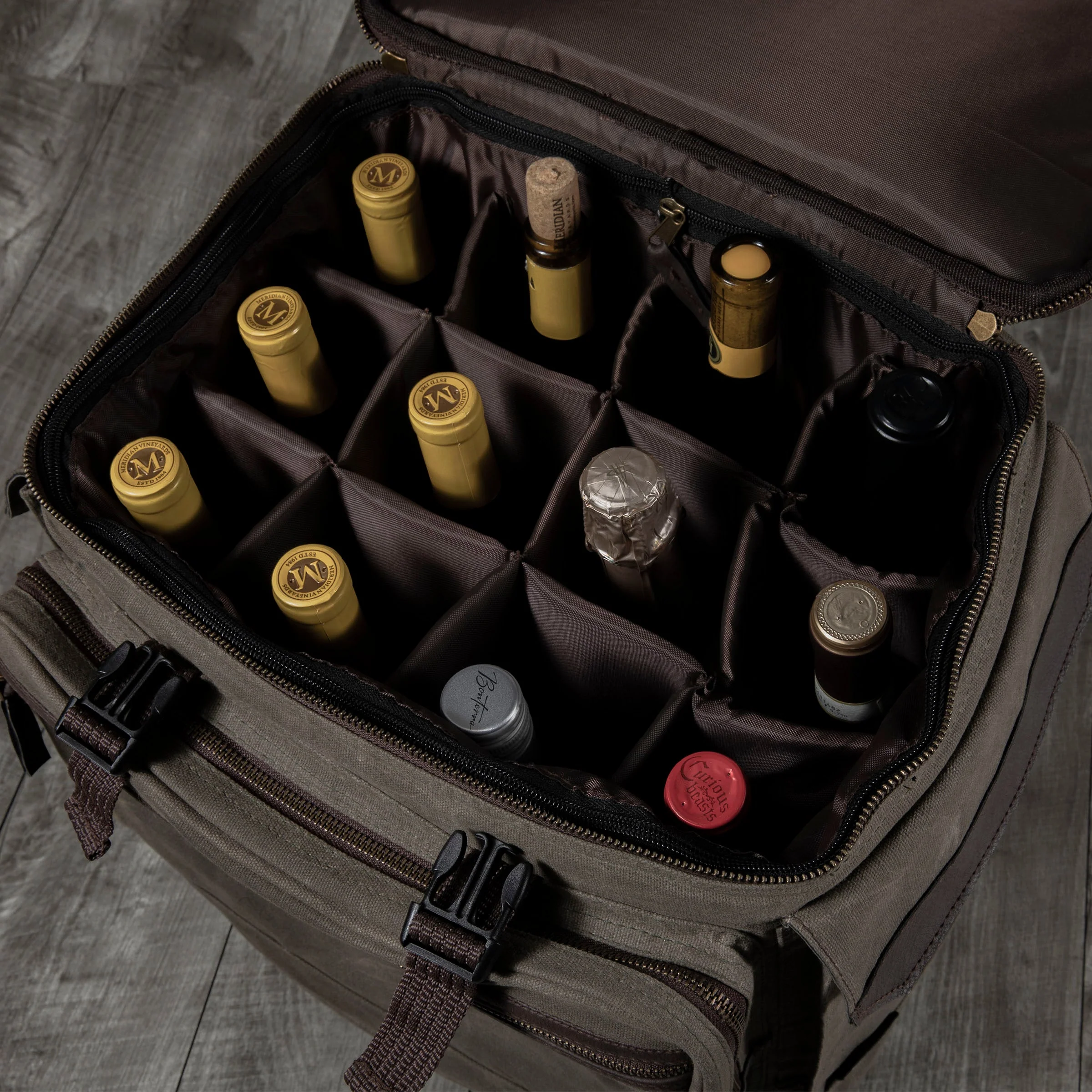 Somm 12 Bottle Insulated Wine Bag with Rolling Cart - Image 2