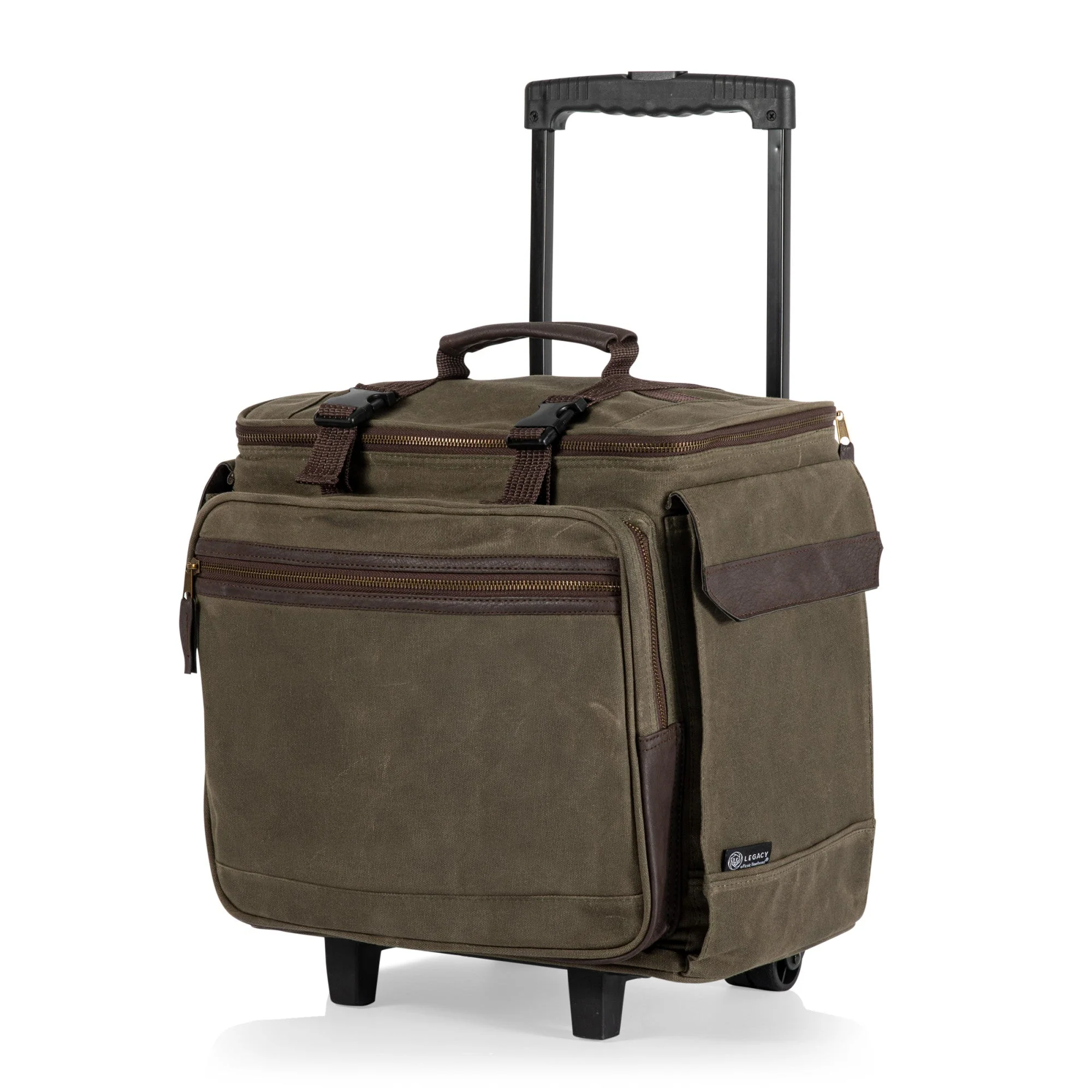 Somm 12 Bottle Insulated Wine Bag with Rolling Cart - Image 5