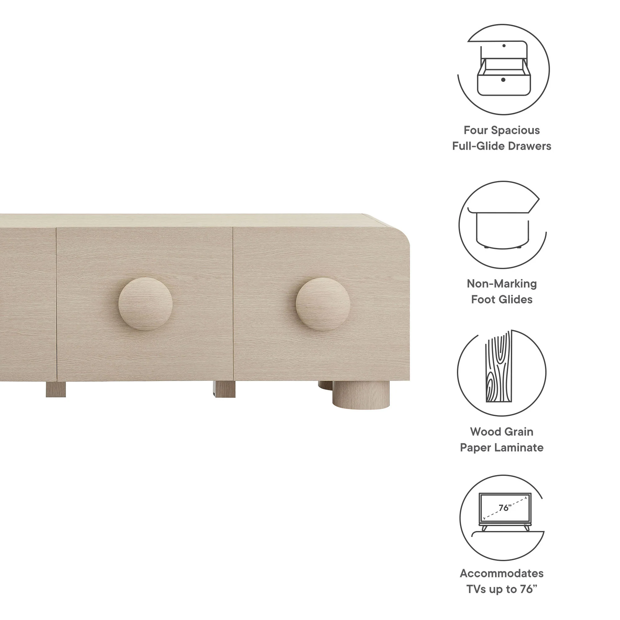 Sonnet 69" Low Profile TV Stand by Modway - Image 13