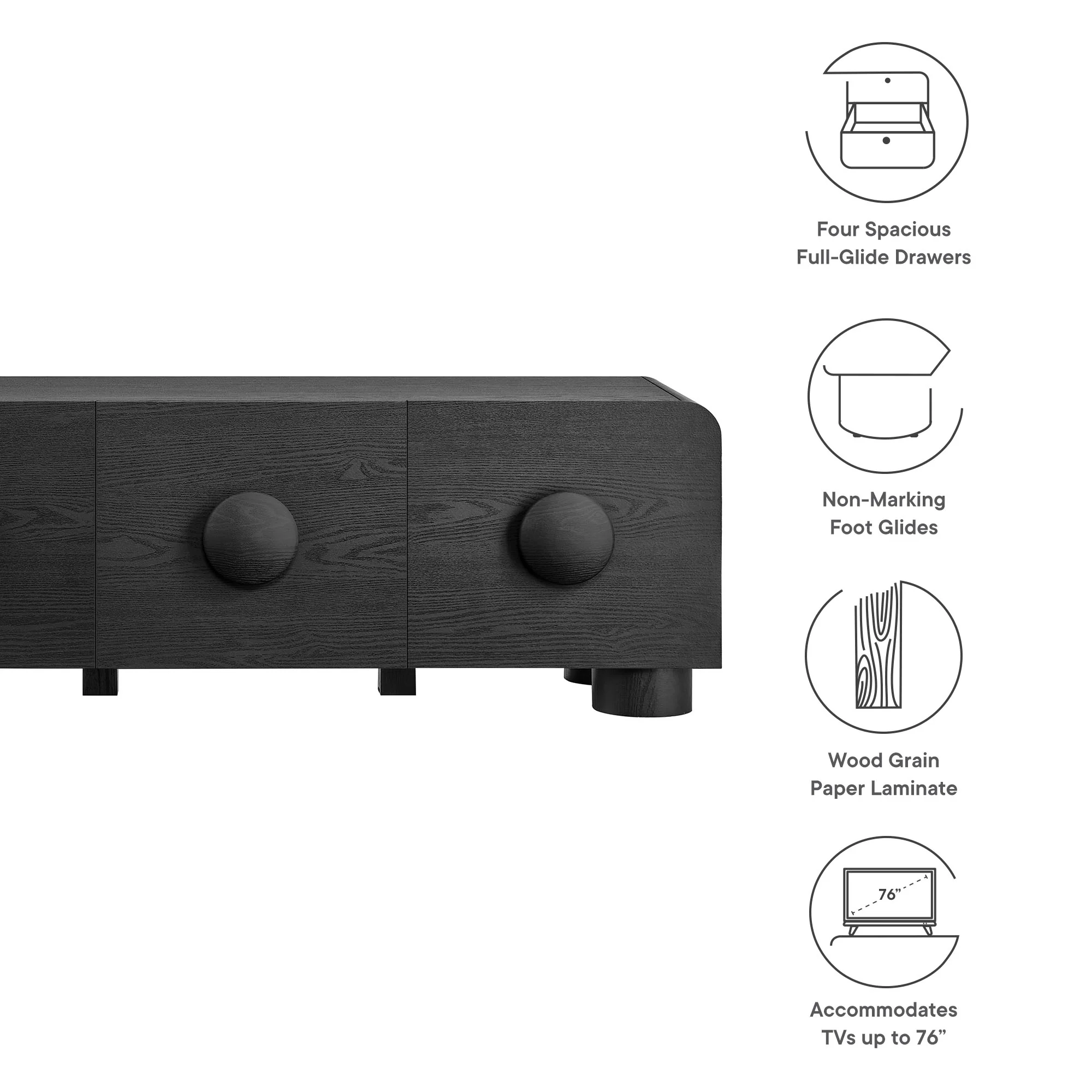 Sonnet 69" Low Profile TV Stand by Modway - Image 2