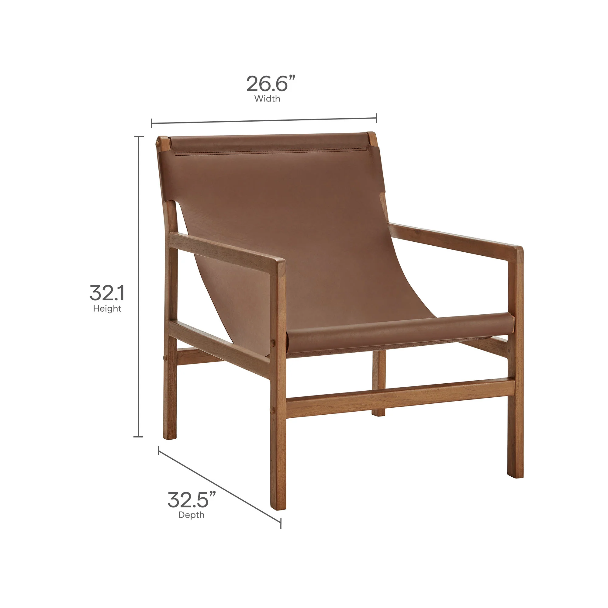 Sonora Leather Sling Chair by Modway - Image 12