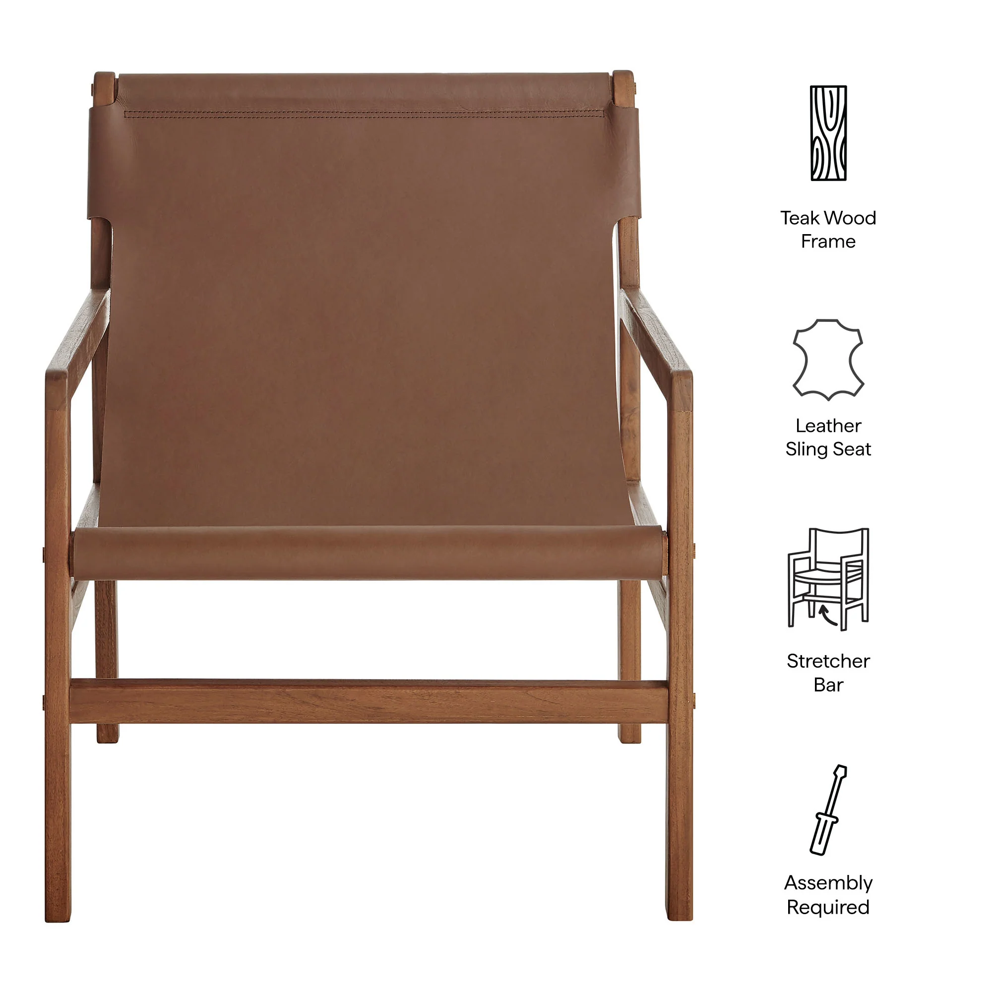 Sonora Leather Sling Chair by Modway - Image 13