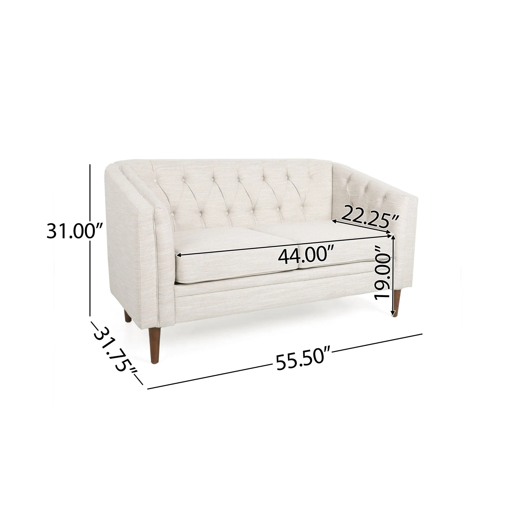 Sophisticated Loveseat With Diamond Stitched Detailing - Image 11