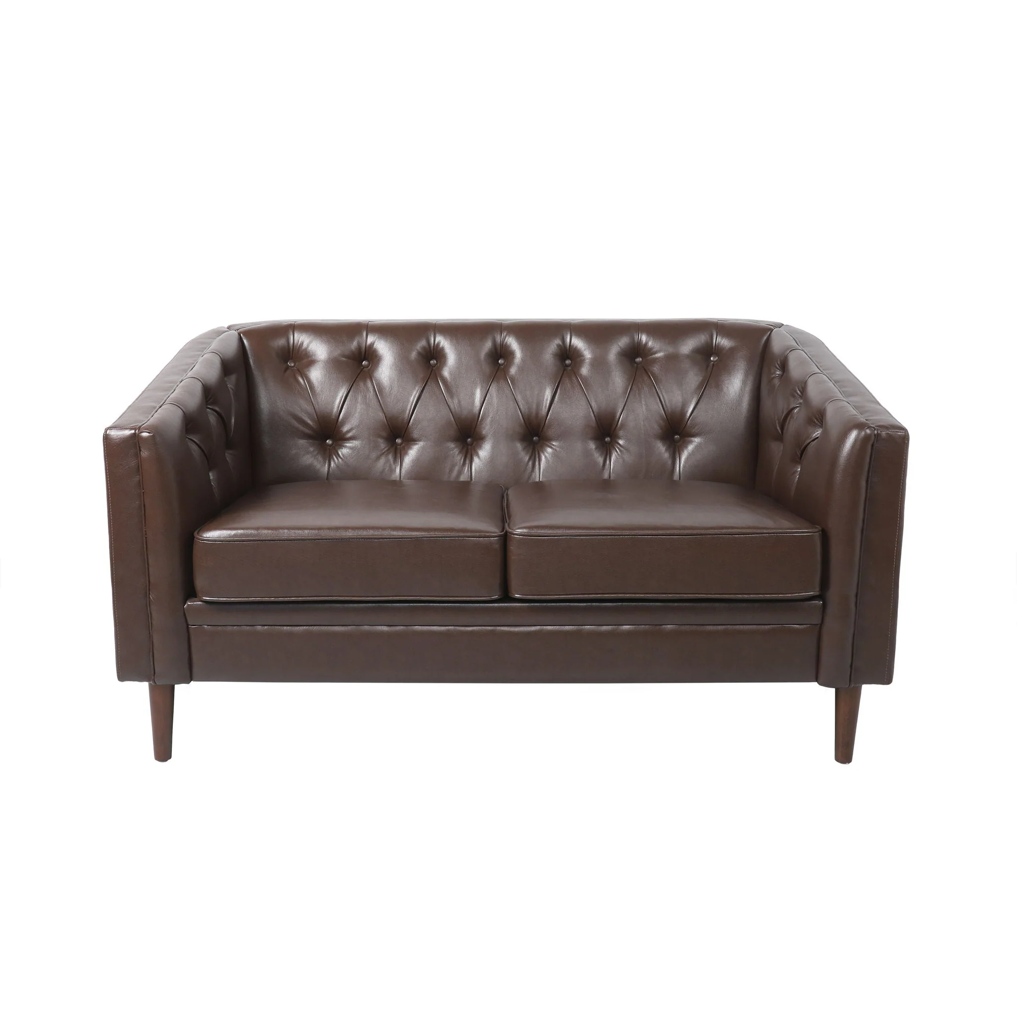 Sophisticated Loveseat With Diamond Stitched Detailing - Image 2