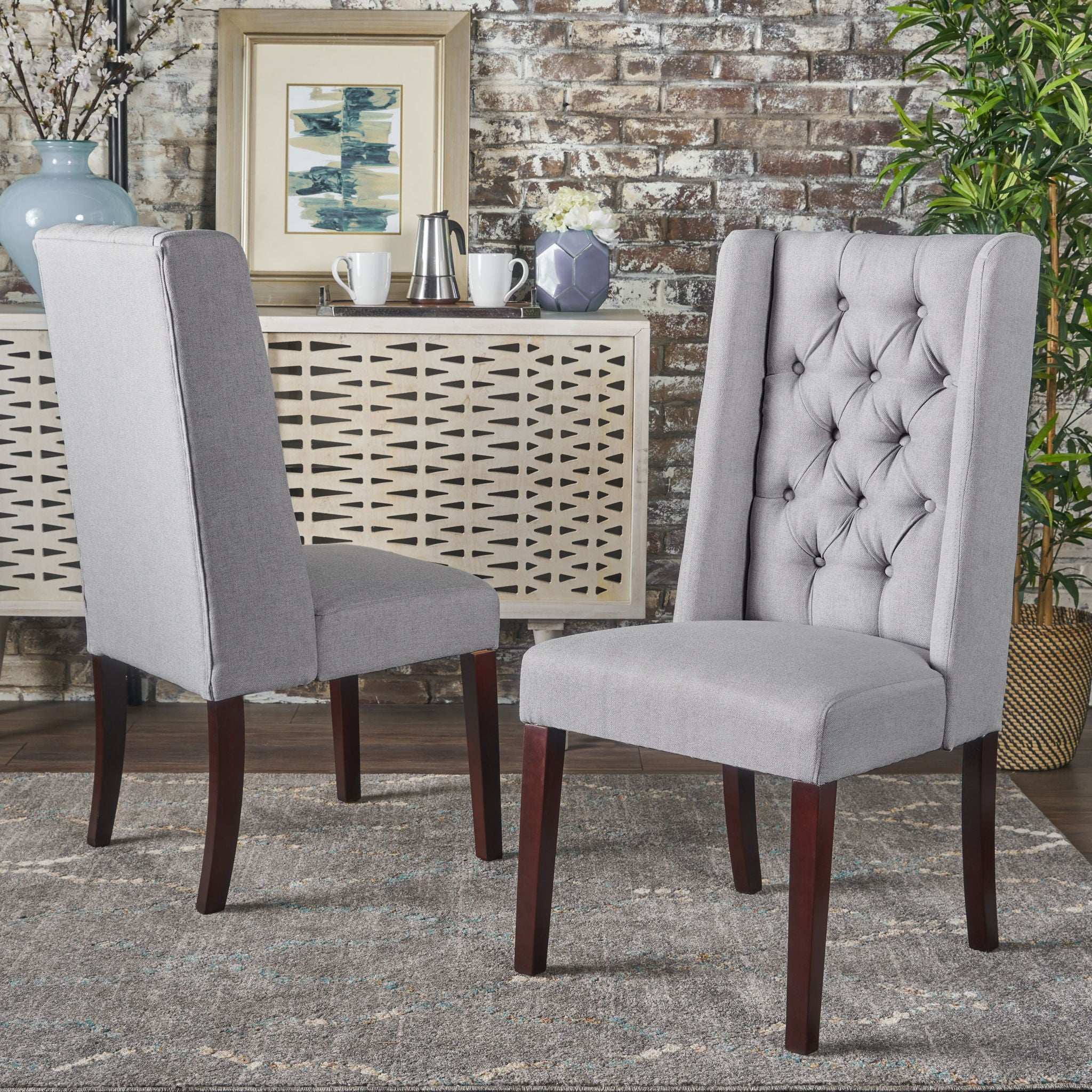 Sophisticated Tufted Dining Chair With High Back Design - Image 11