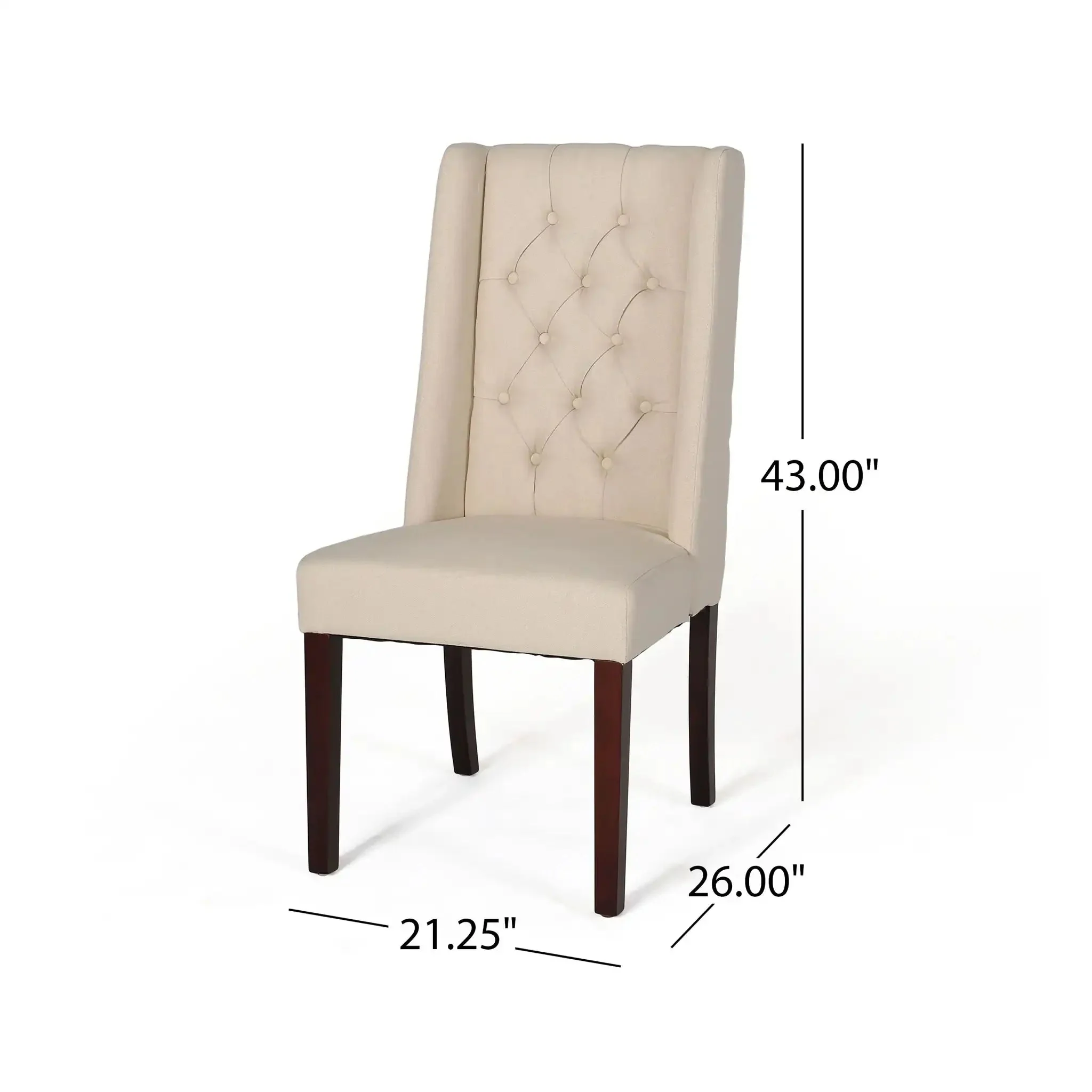 Sophisticated Tufted Dining Chair With High Back Design - Image 13