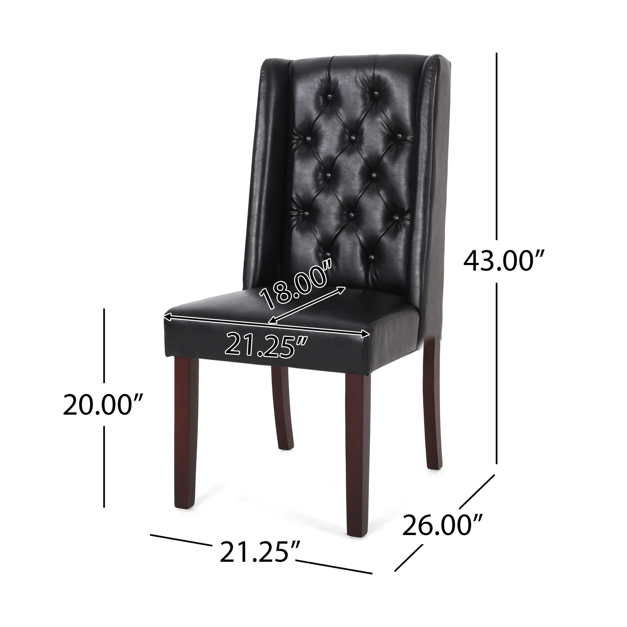 Sophisticated Tufted Dining Chair With High Back Design - Image 14